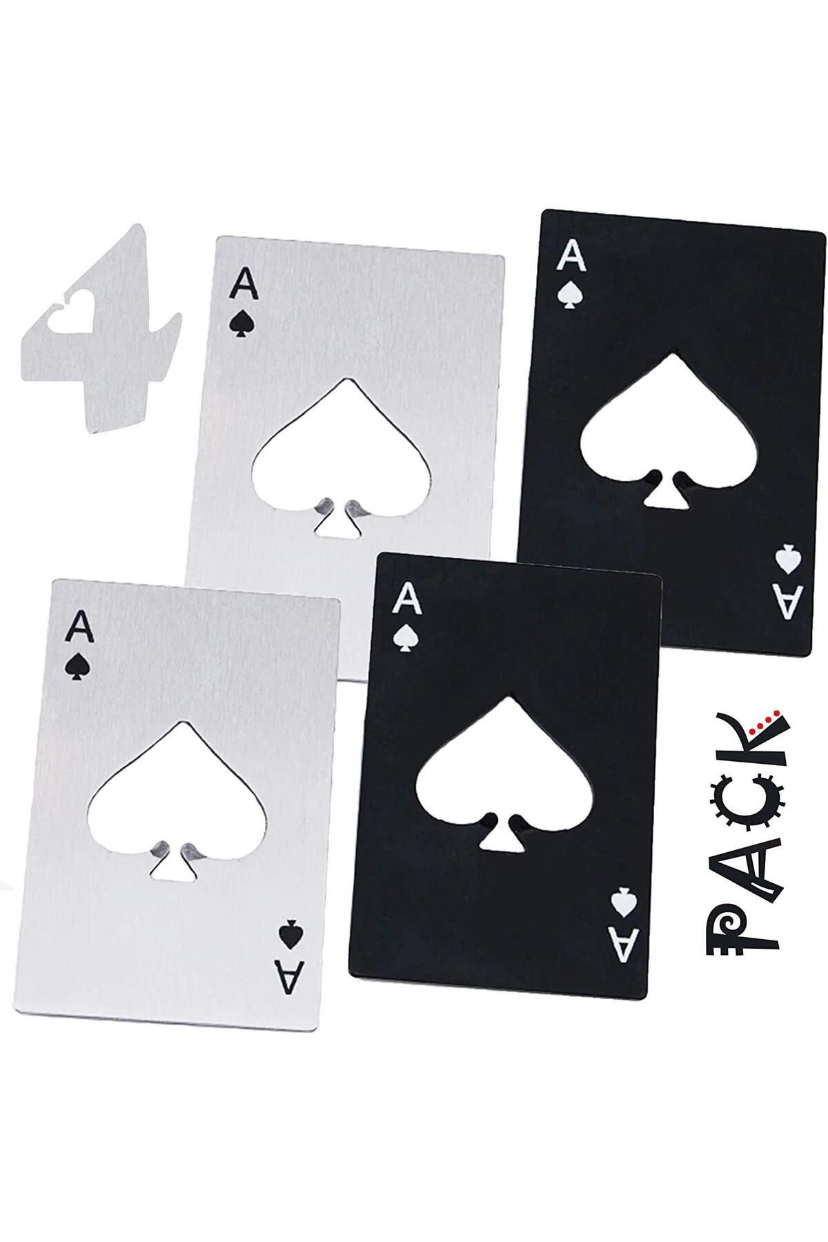 valkyrie-4Pcs Poker Card Stainless Steel Bottle Opener 3
