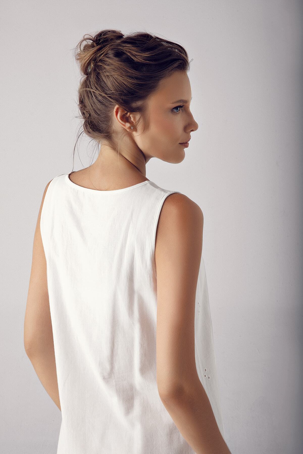 Artış Ekru Dokuma Pamuklu Lohusa Hamile Gecelik Ve Sabahlık Takım fotoğrafı 5 (önizleme)