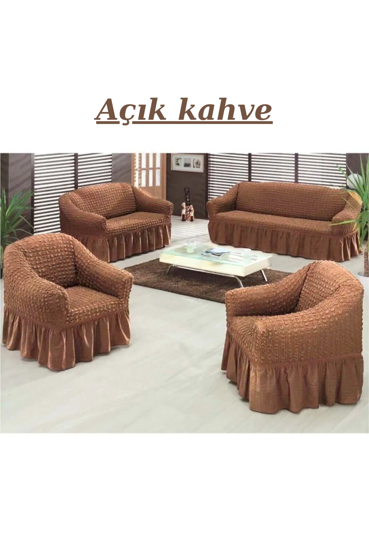uytm Bürümcük 3211 - Huse Pentru Canapea Și Canapea Extensibilă Pentru Fotoliu, 1 Cu 3 Într-unul Cu 2 Locuri - Set De Două Huse Cu Un Singur Melc -