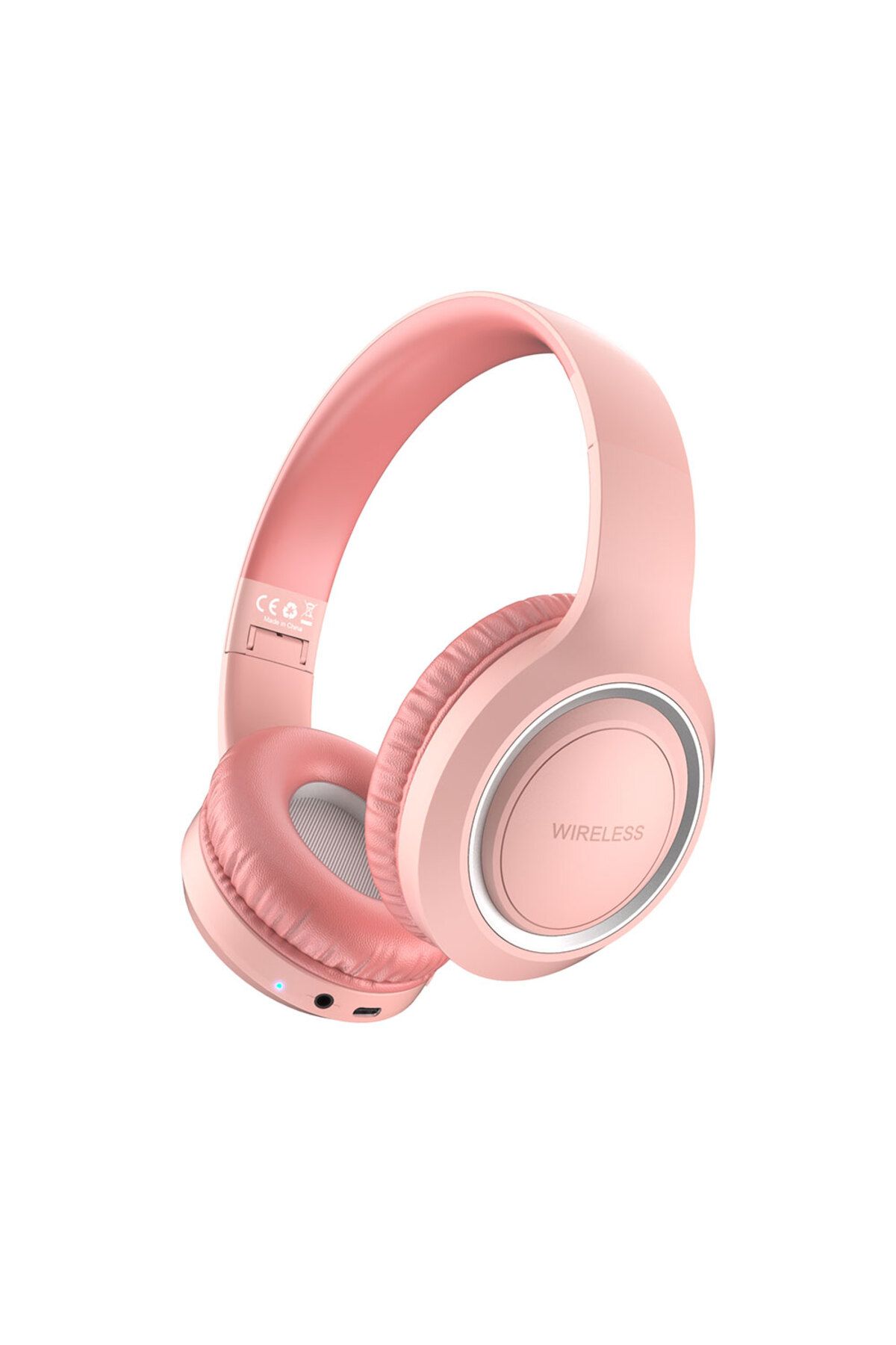 AksesuarAvcısı AKAV UID-10 Ayarlanabilir ve Katlanabilir Kulak Üstü Bluetooth Kulaklık-Pembe