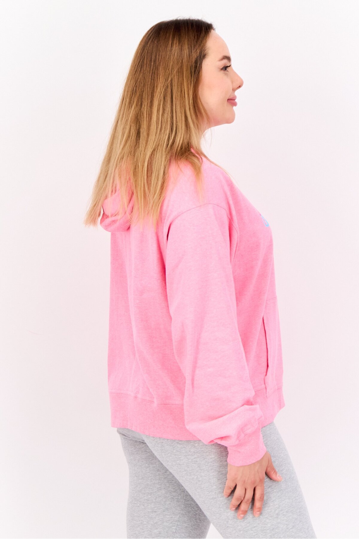 Champion-Women Sportswear Fit Long Sleeve Training Sweatshirt, Pink 4
