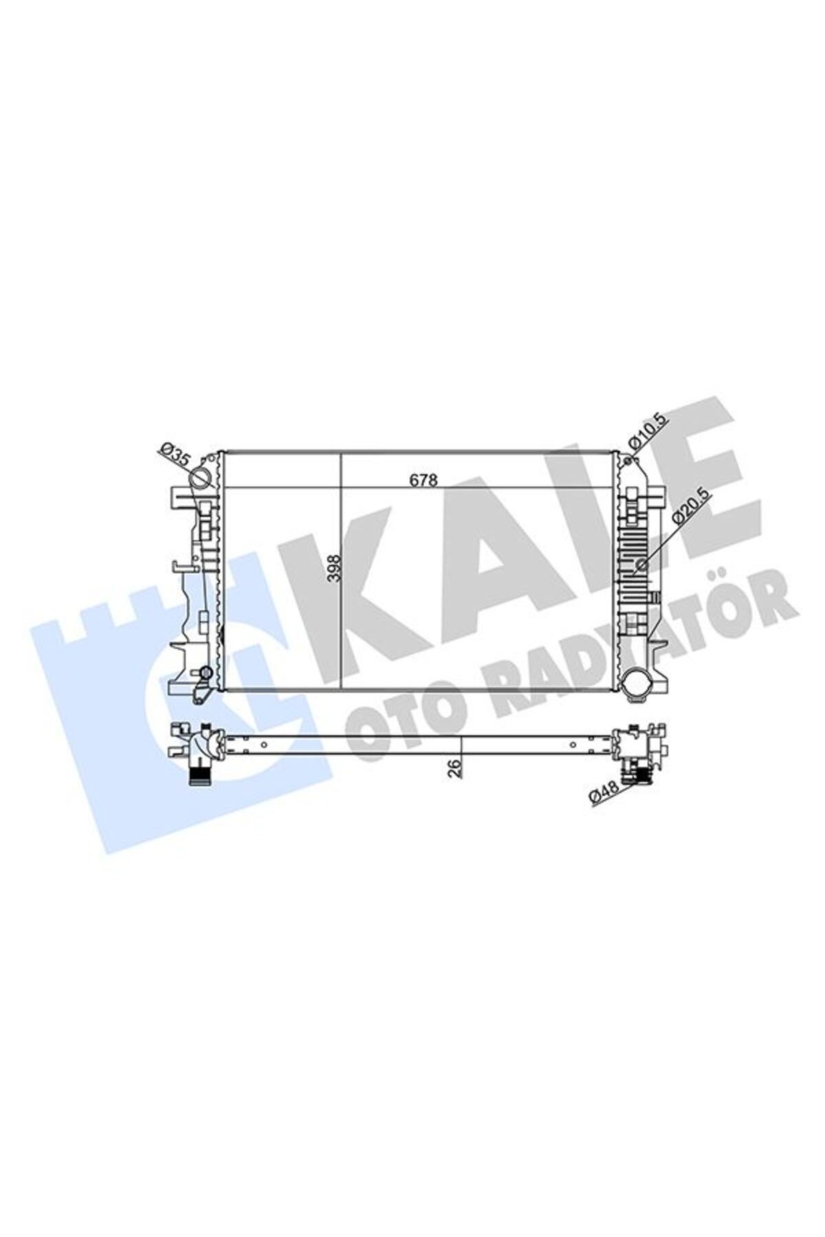 KALE MOTOR SU RADYATORU MERCEDES SPRINTER B906 . VW CRAFTER 30-35-50 (678X398X26) A9065000002-2E0121253A
