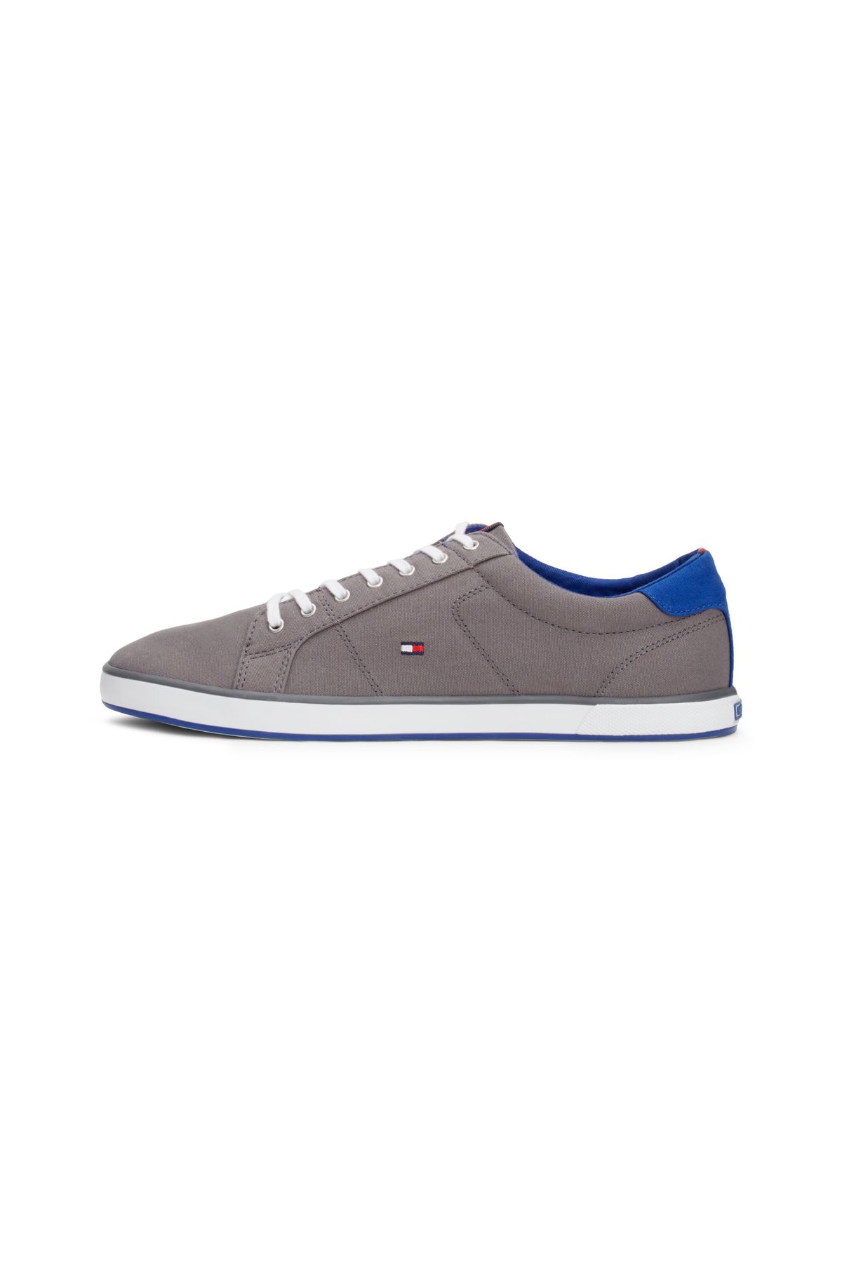 Tommy Hilfiger-Tommy Hilfiger Men Steel Grey Canvas Lace Up Sneakers 1