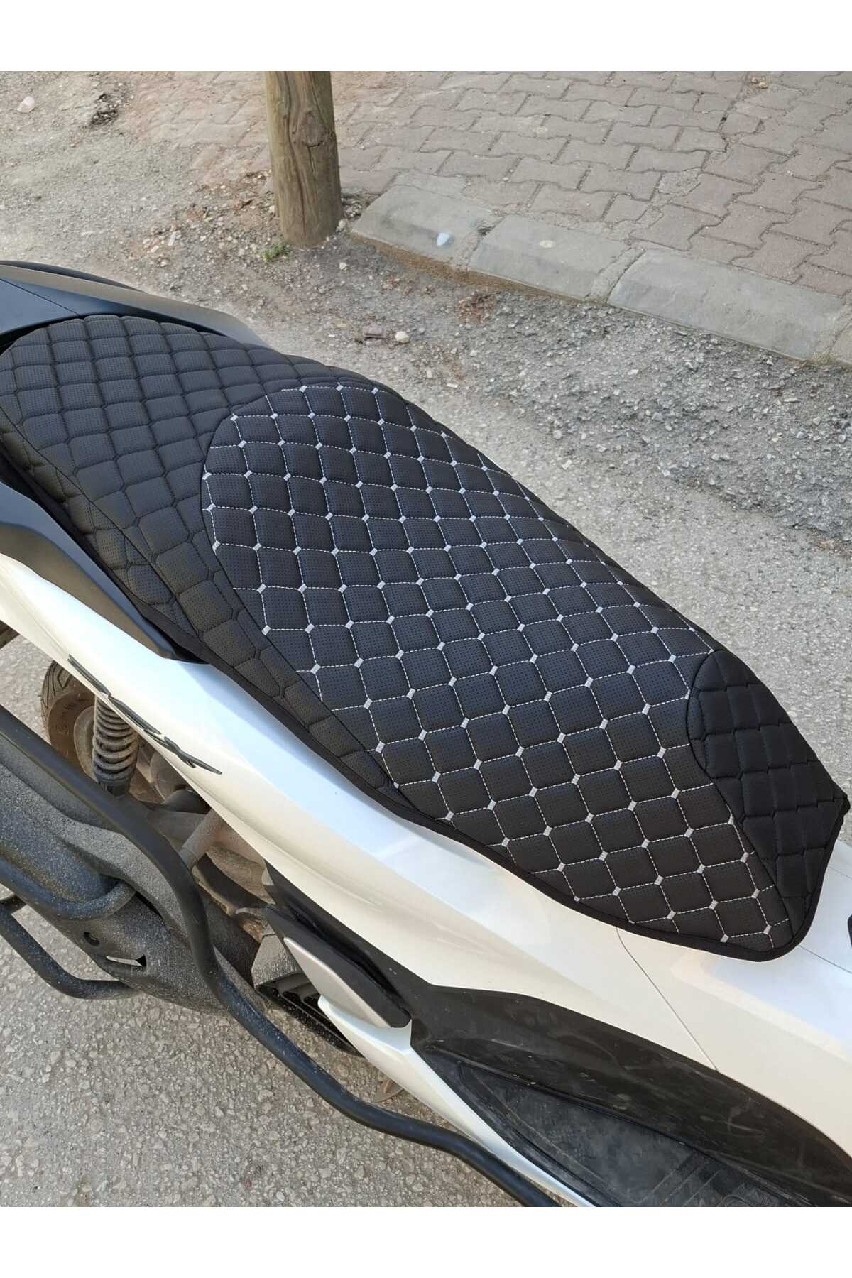 AYAZGRUP Honda PCX Koltuk Koruyucu Kılıf Kapitone Desenli Çift Katmanlı Ortopedik (ULTRA LÜKS ÇİFT DESENLİ) fotoğrafı 3 (önizleme)