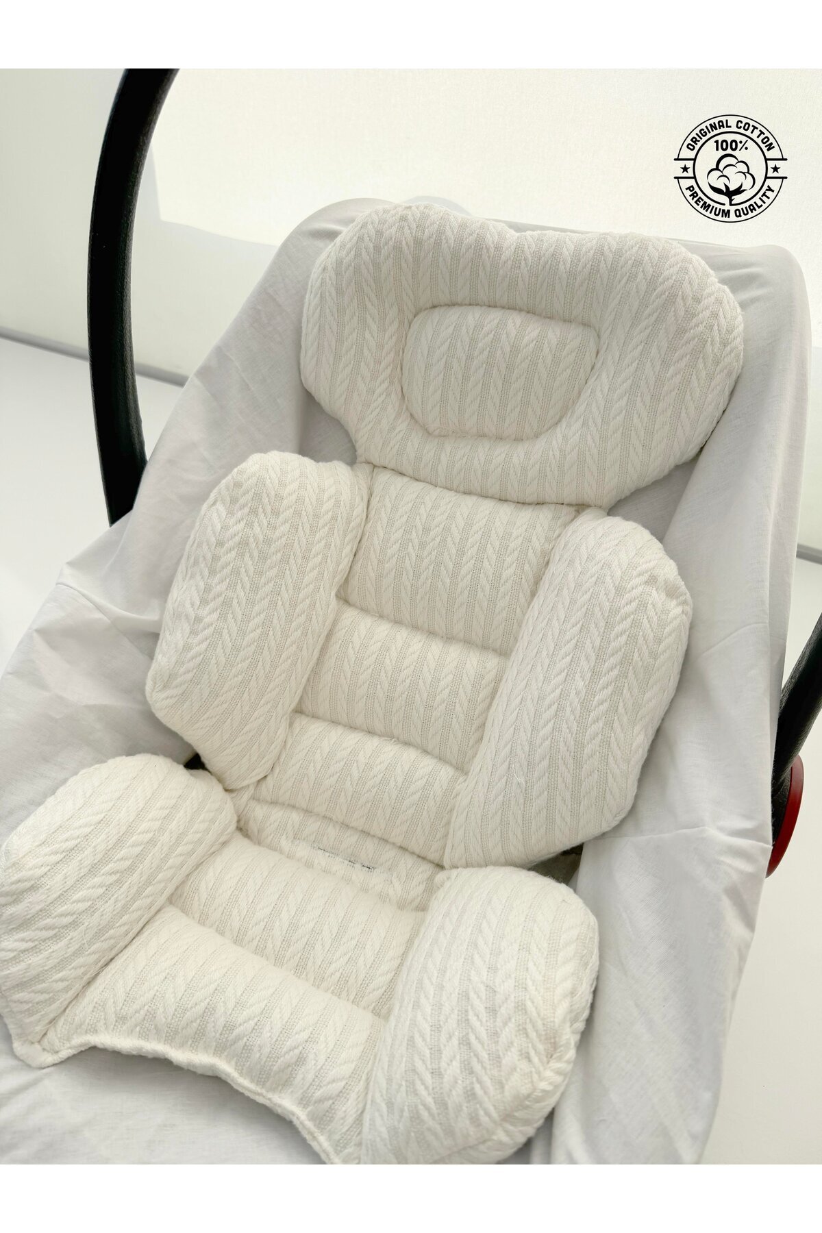 CherryPie Örgü Kumaş Puset Minderi / Oto Koltuğu Minderi