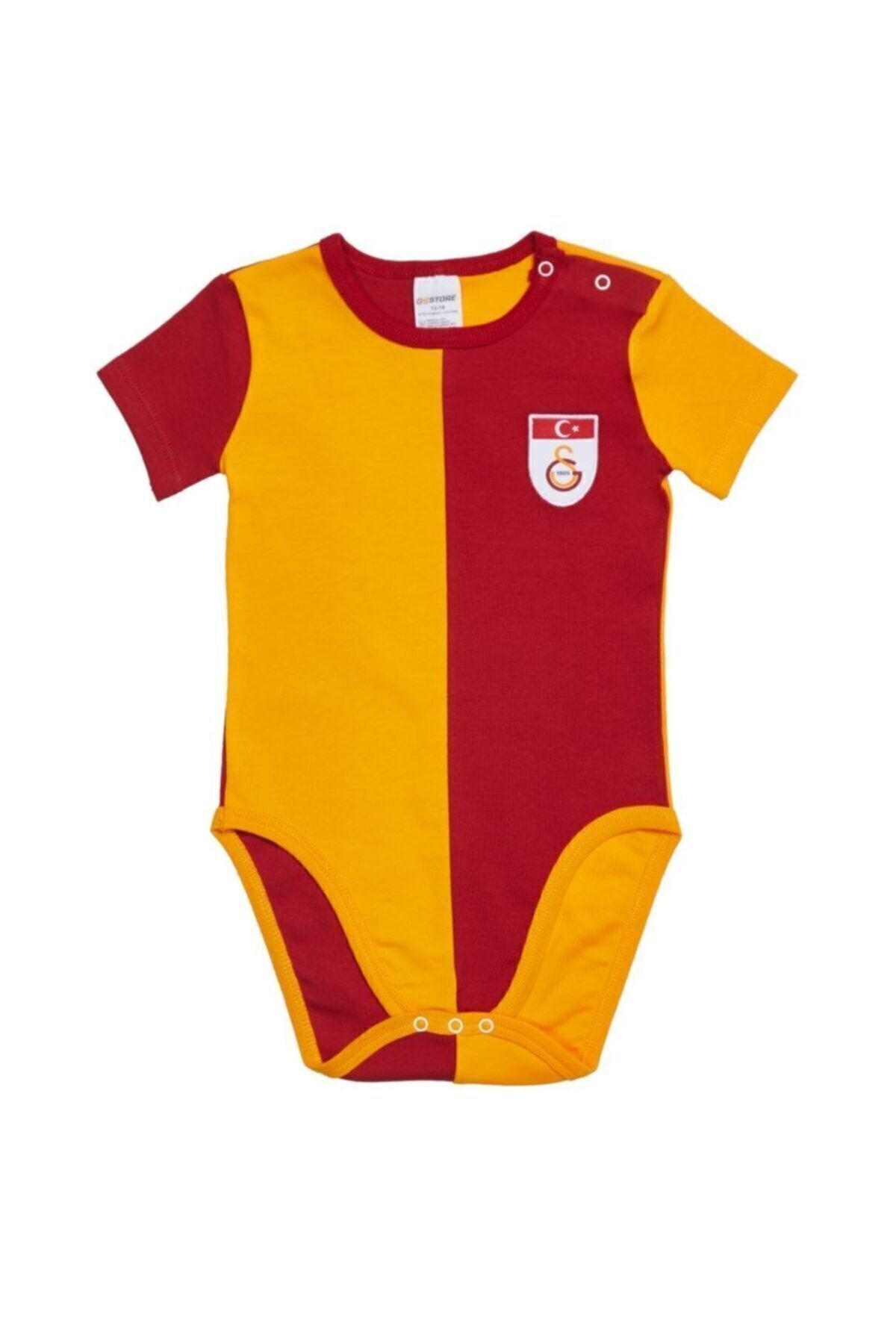 Galatasaray Unisex Bebek Sarı-Kırmızı Galatasaray Metin Oktay Forma Zıbın