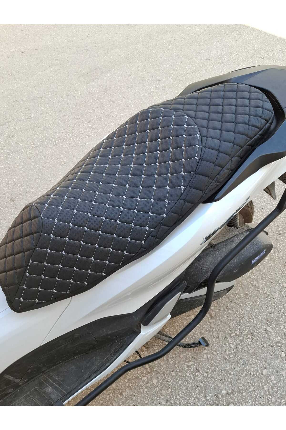 AYAZGRUP Honda PCX Koltuk Koruyucu Kılıf Kapitone Desenli Çift Katmanlı Ortopedik (ULTRA LÜKS ÇİFT DESENLİ) fotoğrafı 4 (önizleme)