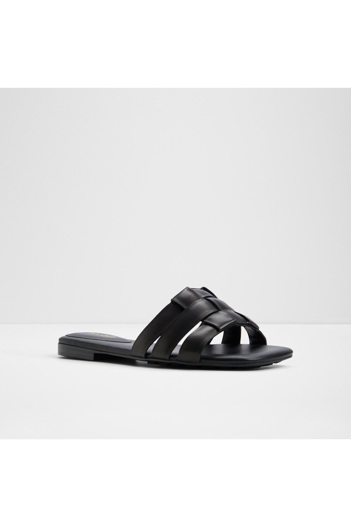 Aldo-Black Flat Sandals For Women 4