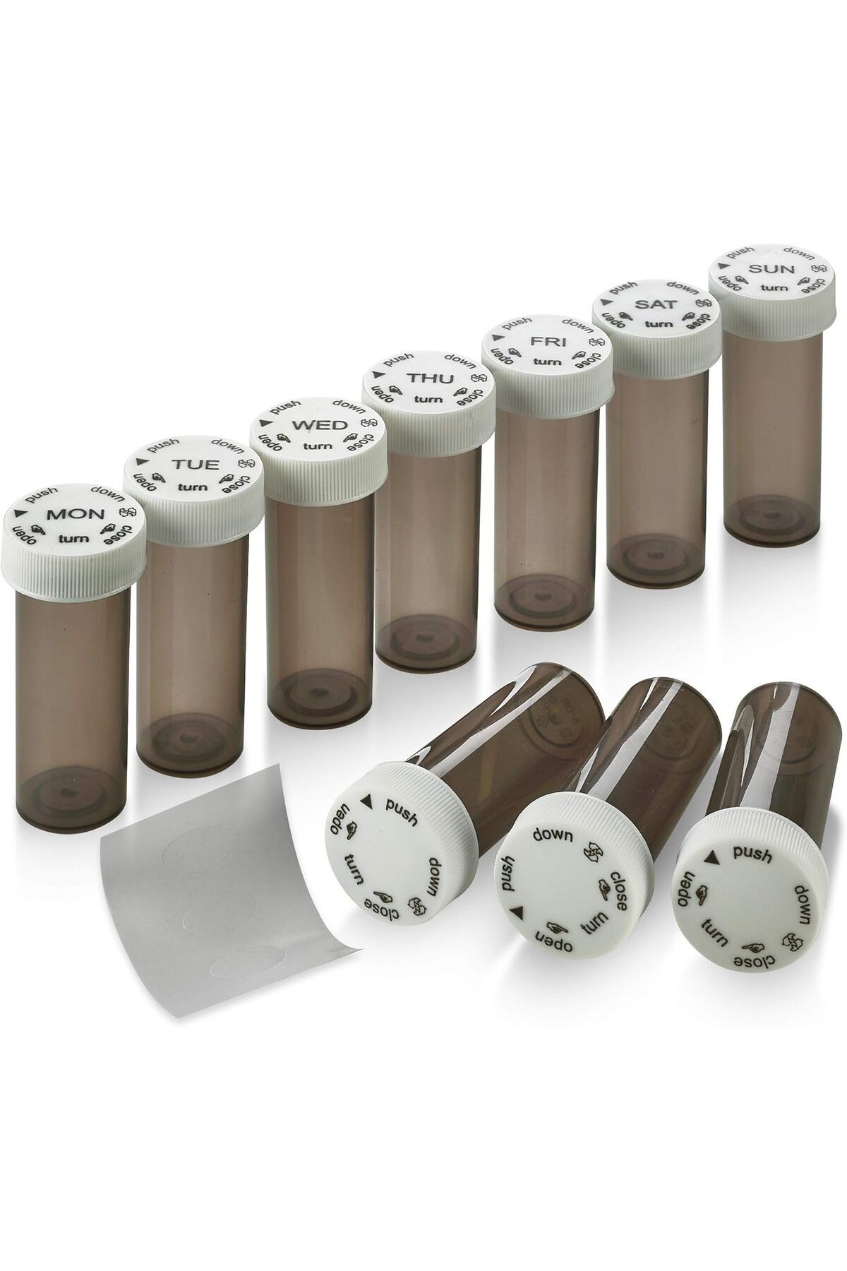 COOYA-Pill Bottle Organizer, Tote Bag for Weekly Pill Bottles with 3 Extra Daily Bottles 6