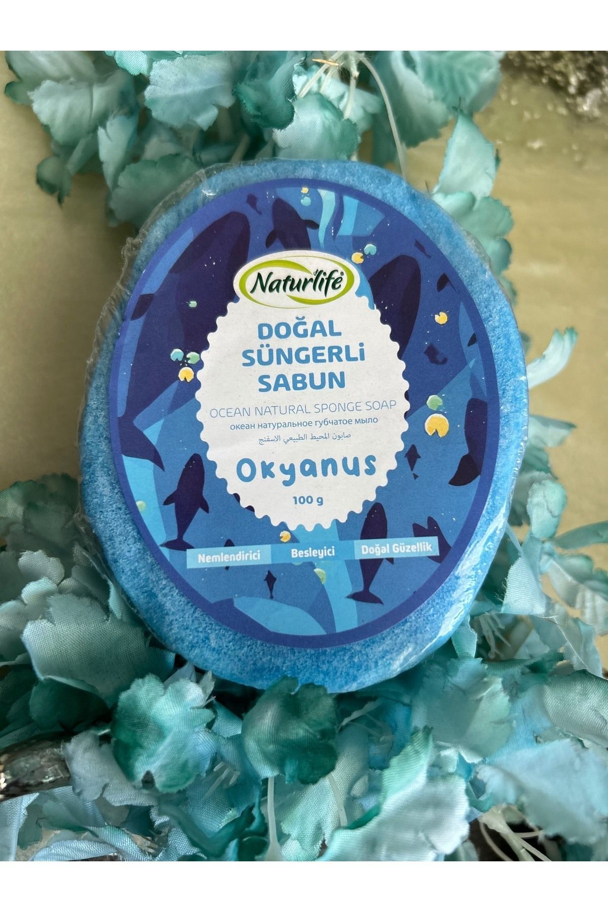 Roza's Home Naturlife Doğal Süngerli Sabun, Okyanus Özlü Süngerli Sabunu 100 Gr.