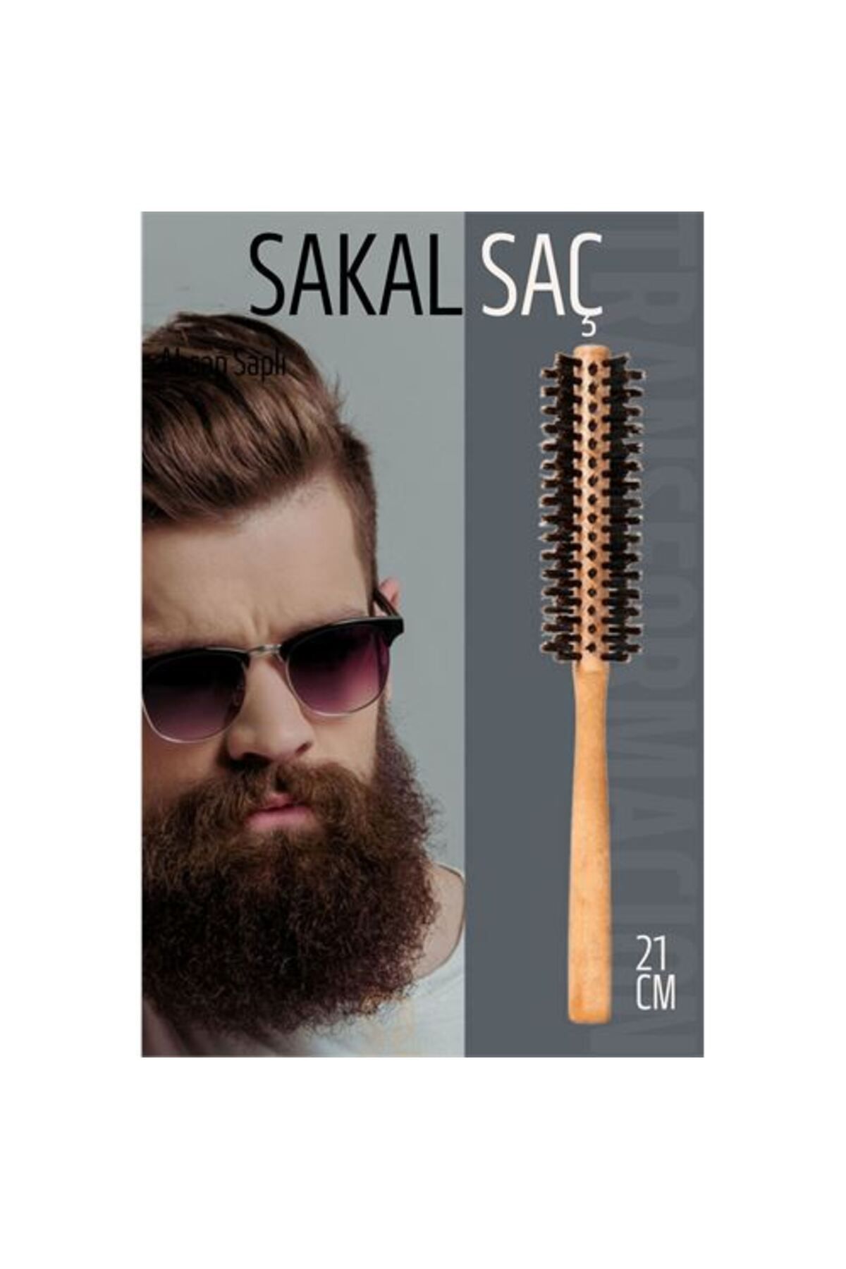 karadağsb Sakal Fırçası Saç Fırçası Ve Fön Fırçası Ahşap Saplı