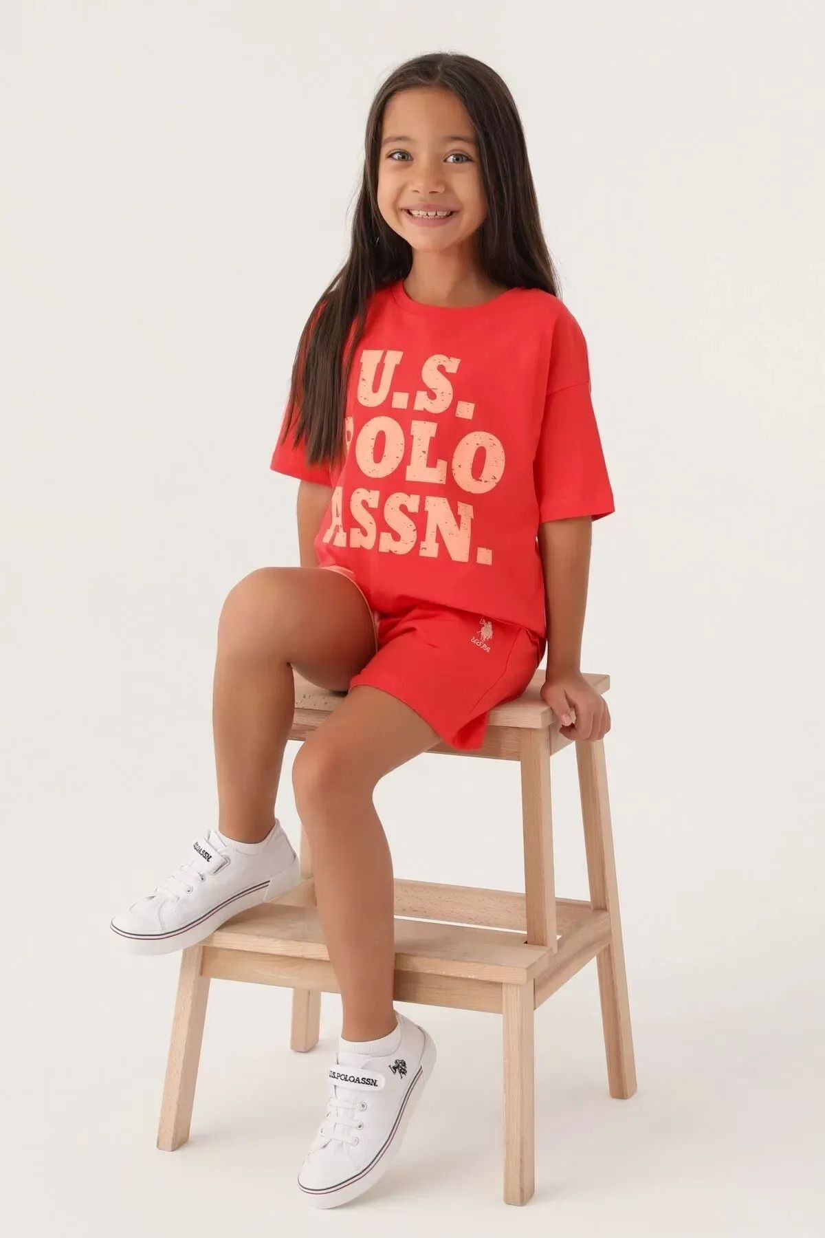 U.S. Polo Assn.-U.S. Polo Assn. US1816 Set pantaloni scurți licențiați pentru fete 2