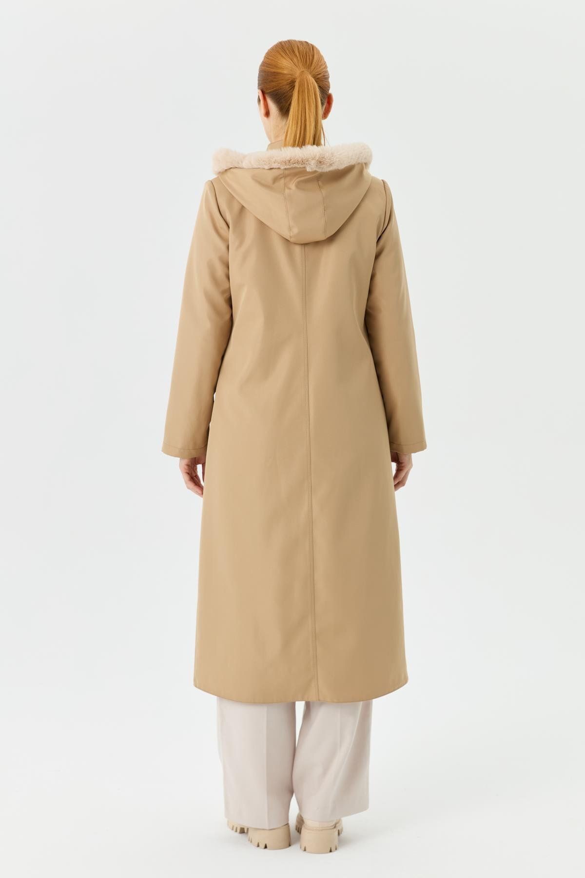 Günay Karaca-Winter Women's Araboy Coat - Water Repellent Fabric 20230 4