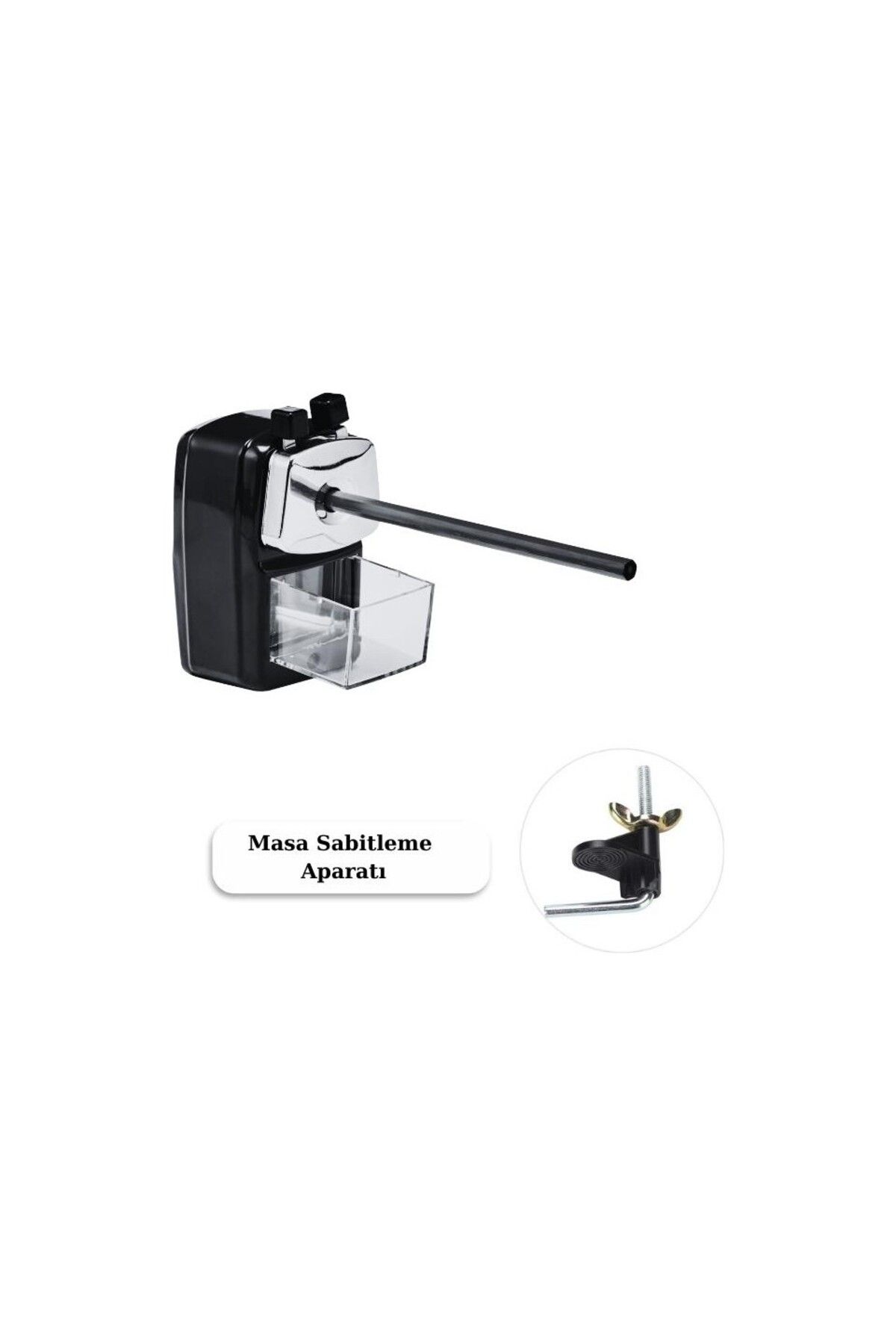 Mas-6732 Desk Type Large Arm Pencil Sharpener - Black 3