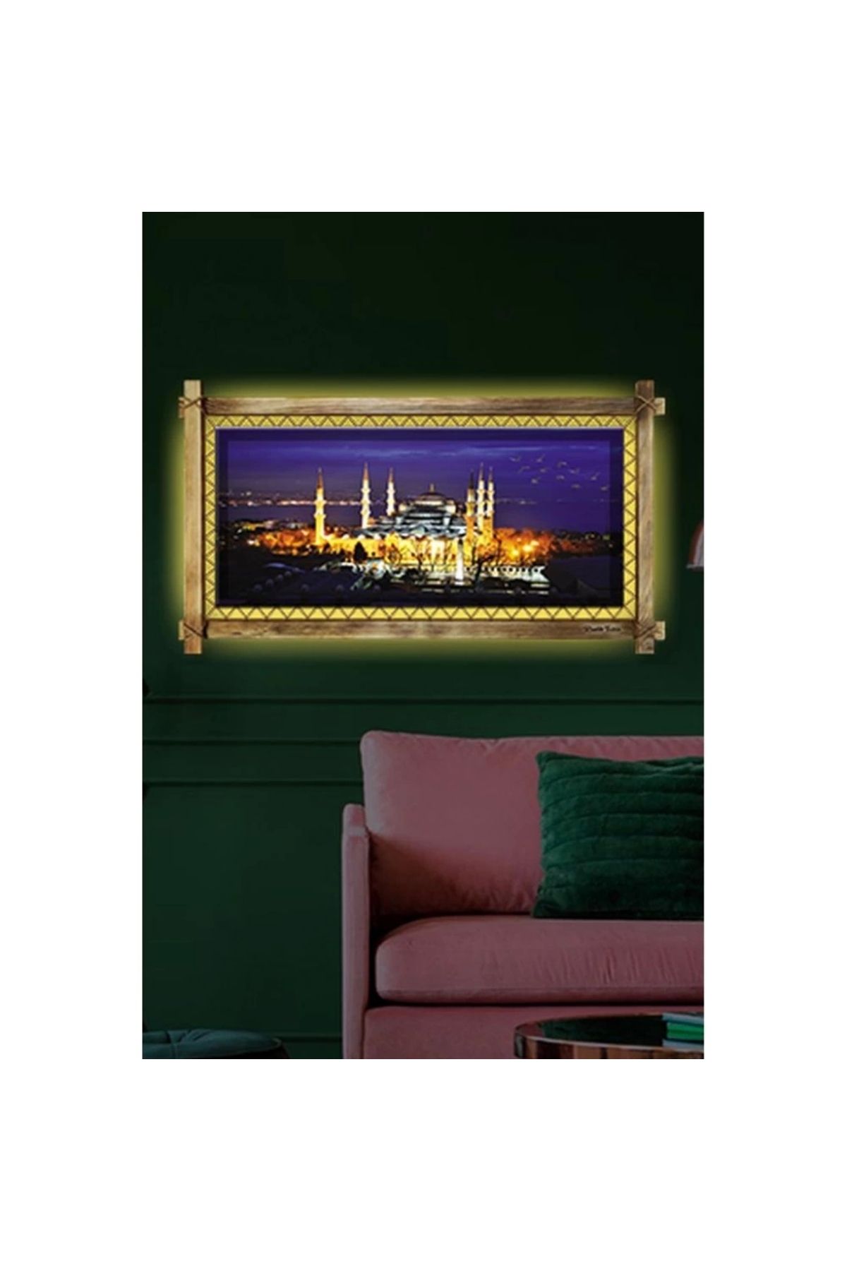 STOREMAX Kanvas İstanbul Led Işıklı Rustik Tablo