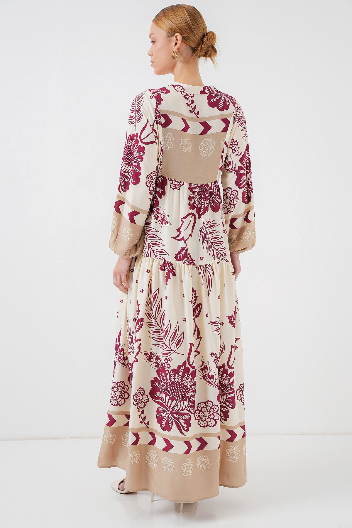 Bigdart-2423 Rochie Hijab cu model autentic - F. Fuchsia 6