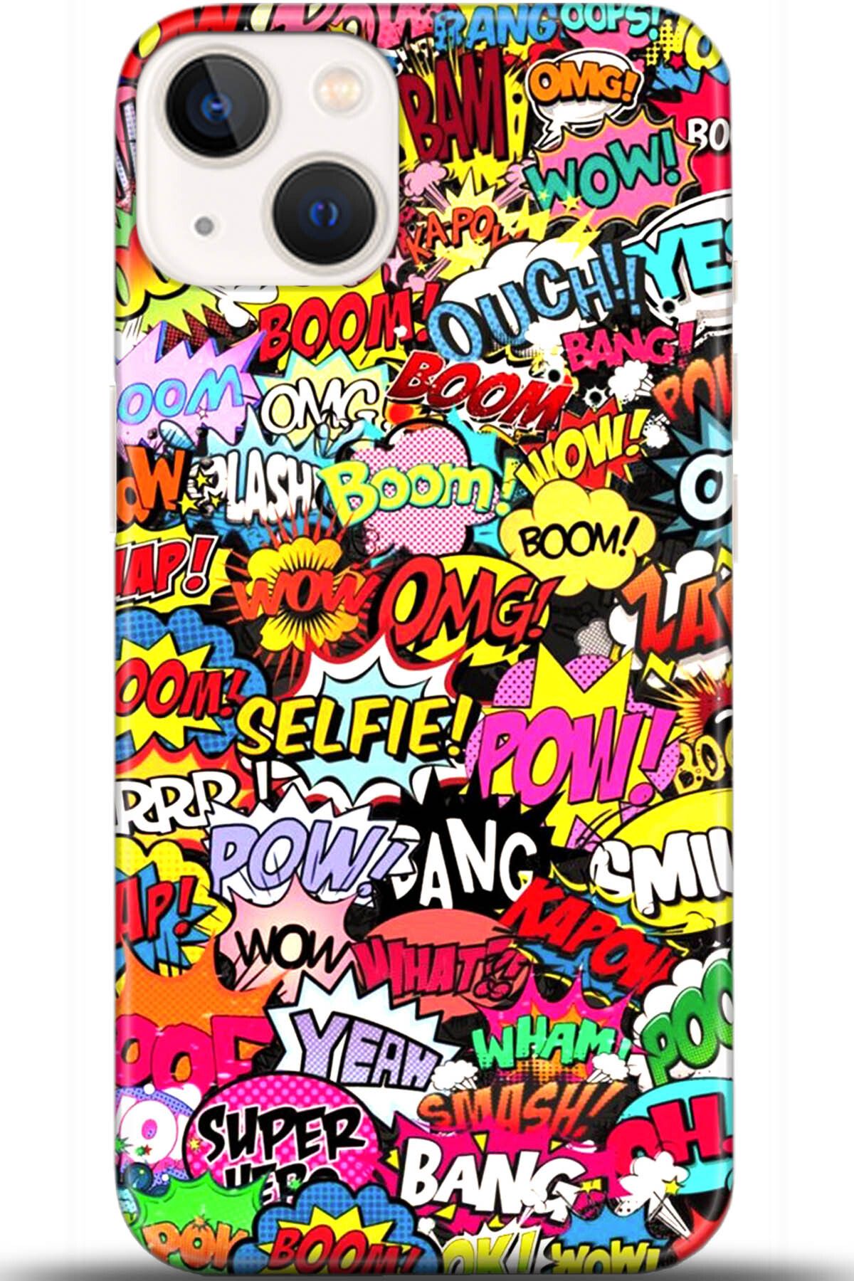 Noprin Apple iPhone 13 Mini Kılıf HD Baskılı Kılıf - Happiness Series 5552