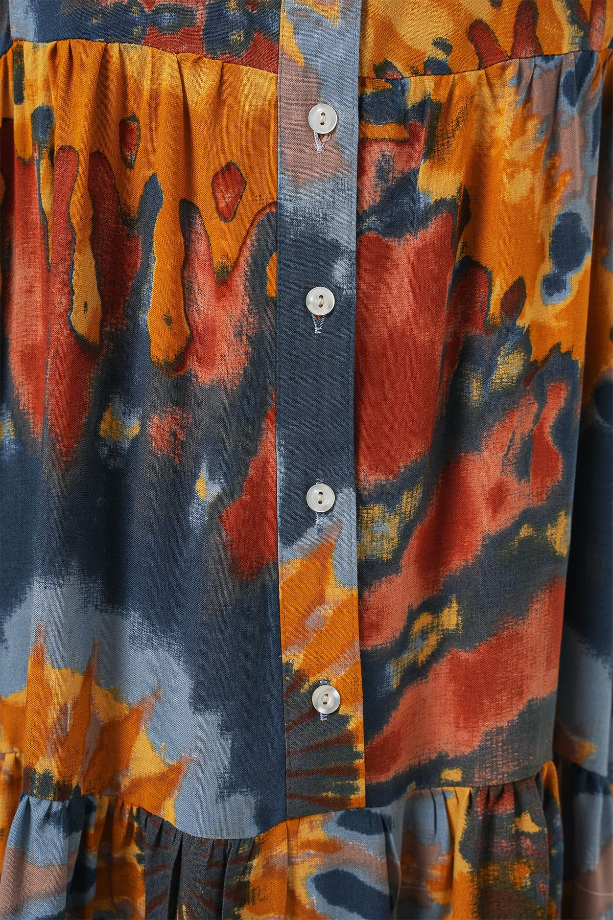 Bigdart-2423 Authentic Patterned Hijab Dress - L. Orange 5