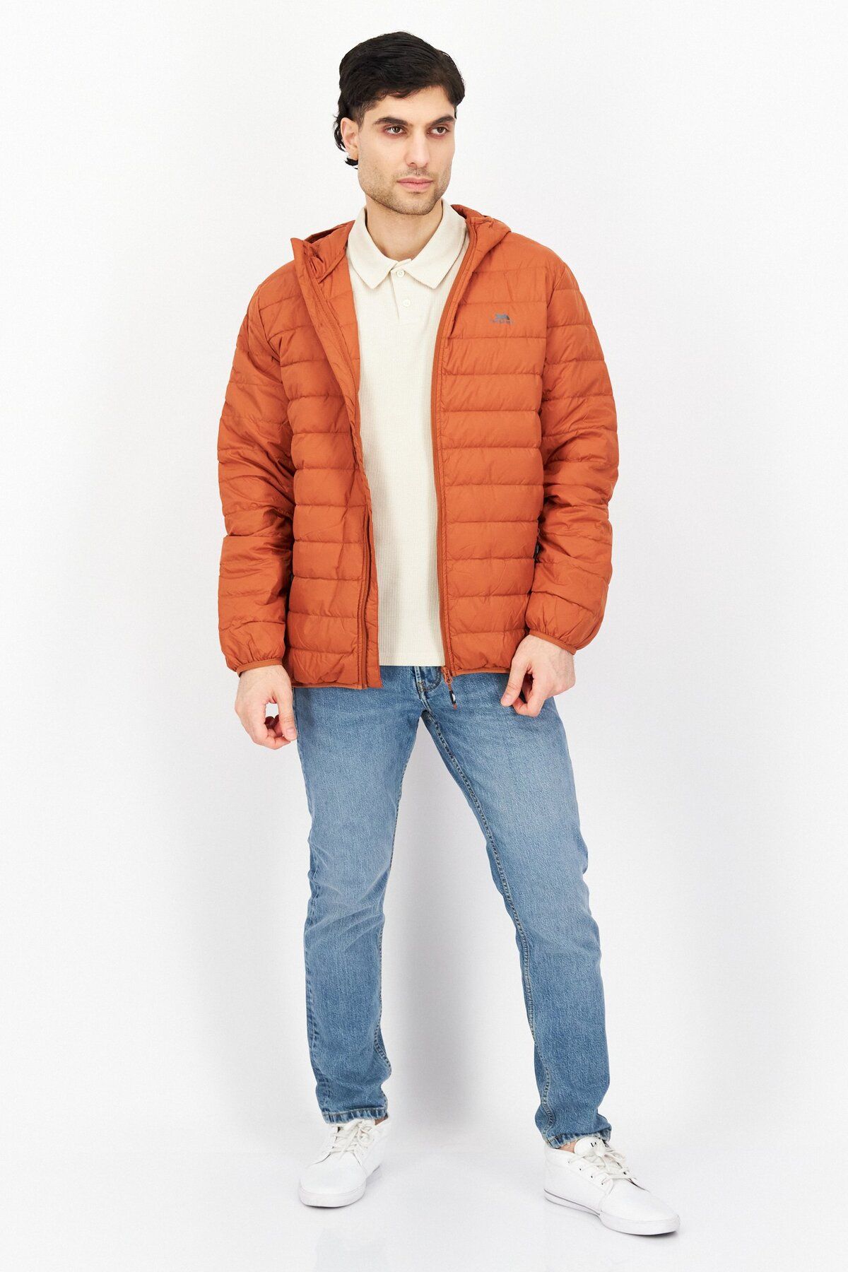 Trespass-Men Plain Puffer Jacket , Rust 3
