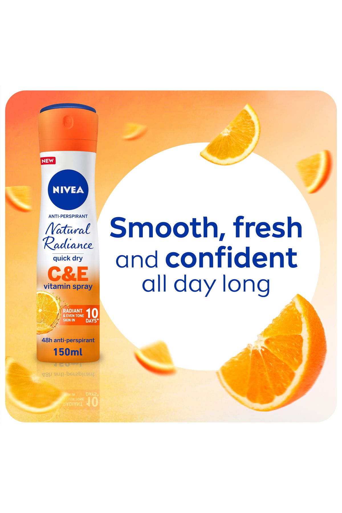 NIVEA-Natural Radiance Vitamin C&E Antiperspirant Spray for Women 150 ml 4