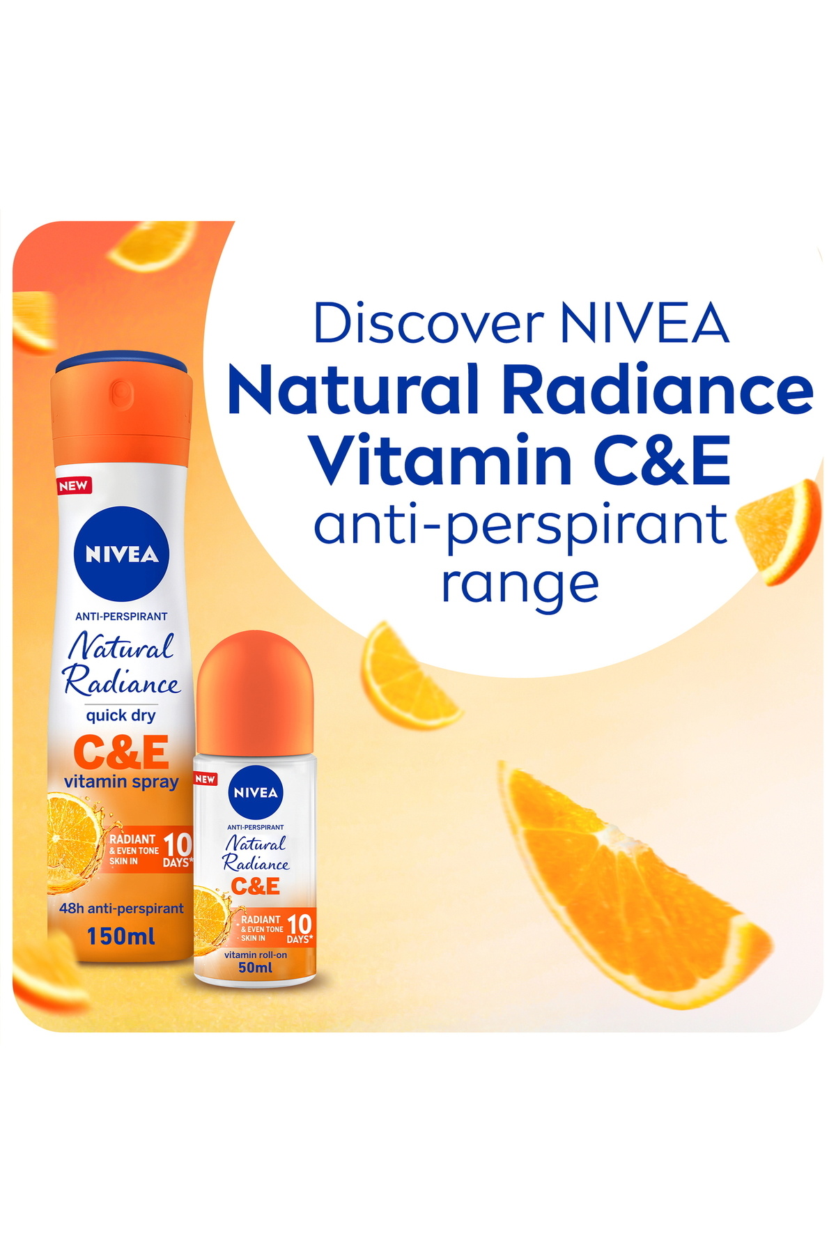 NIVEA-Natural Radiance Vitamin C&E Antiperspirant Spray for Women 150 ml 5