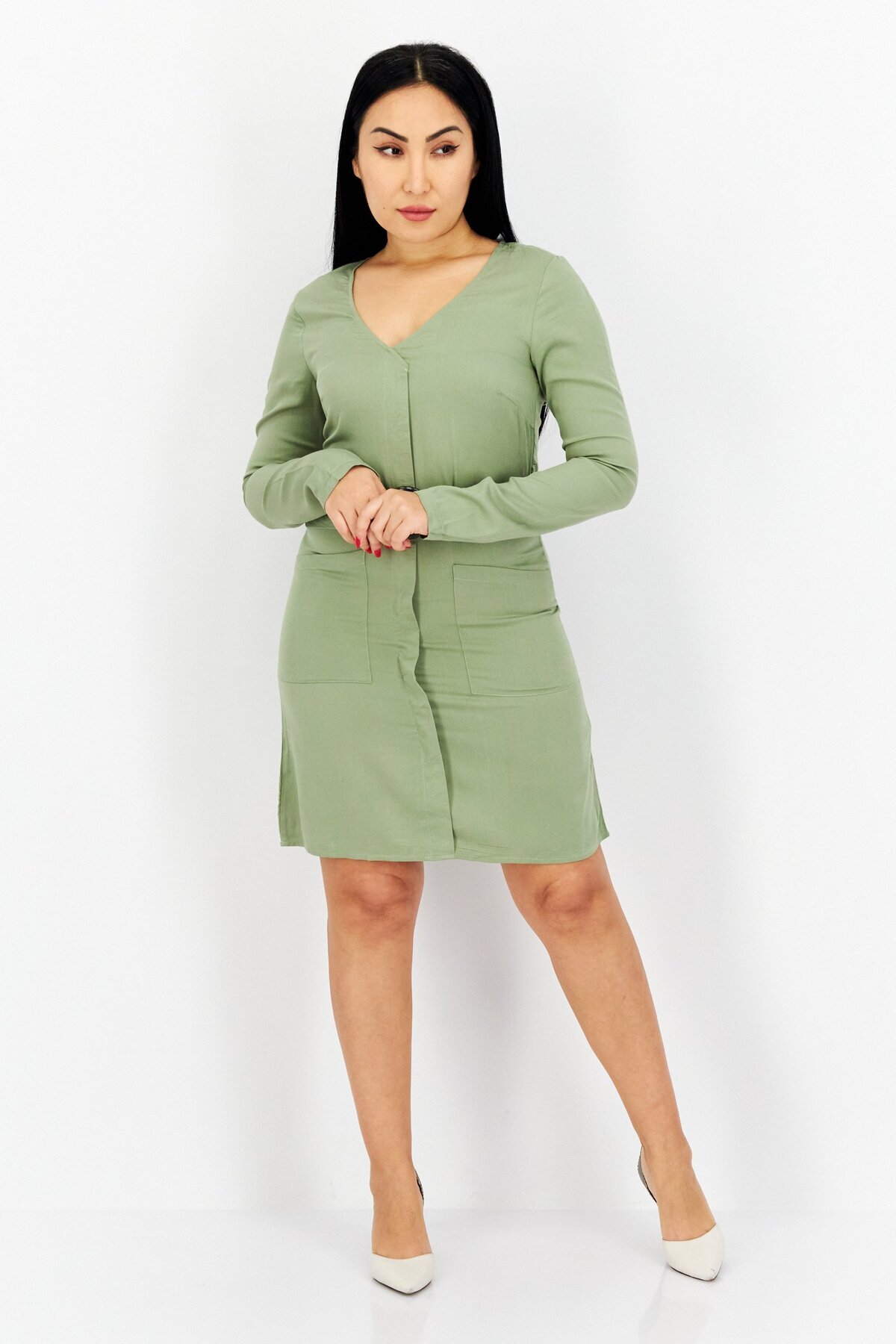 NA-KD-Women Plain Mini Dress, Olive 3