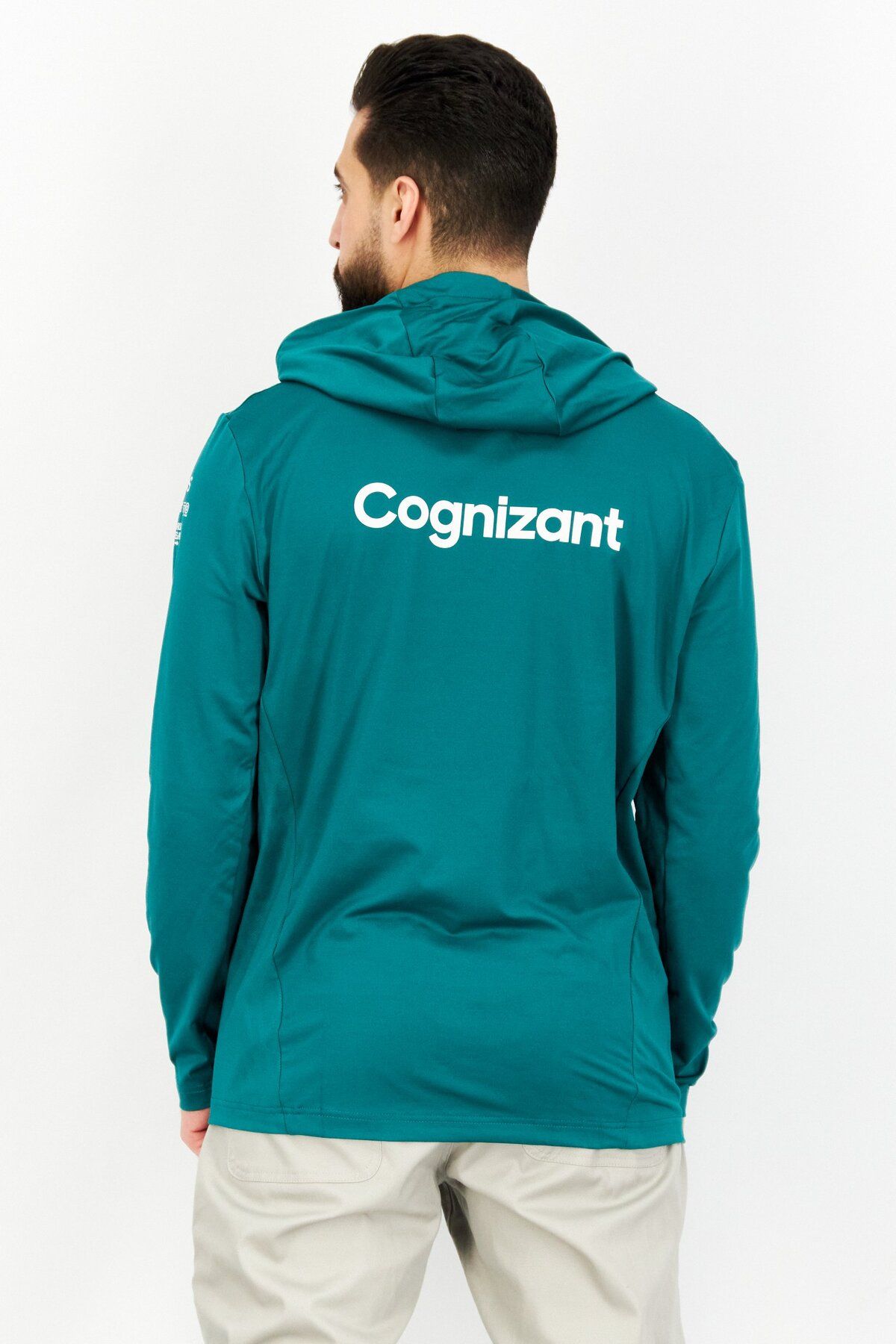 Aston Martin-Men Sportswear Fit Long Sleeve Training Hoodie, Green 4