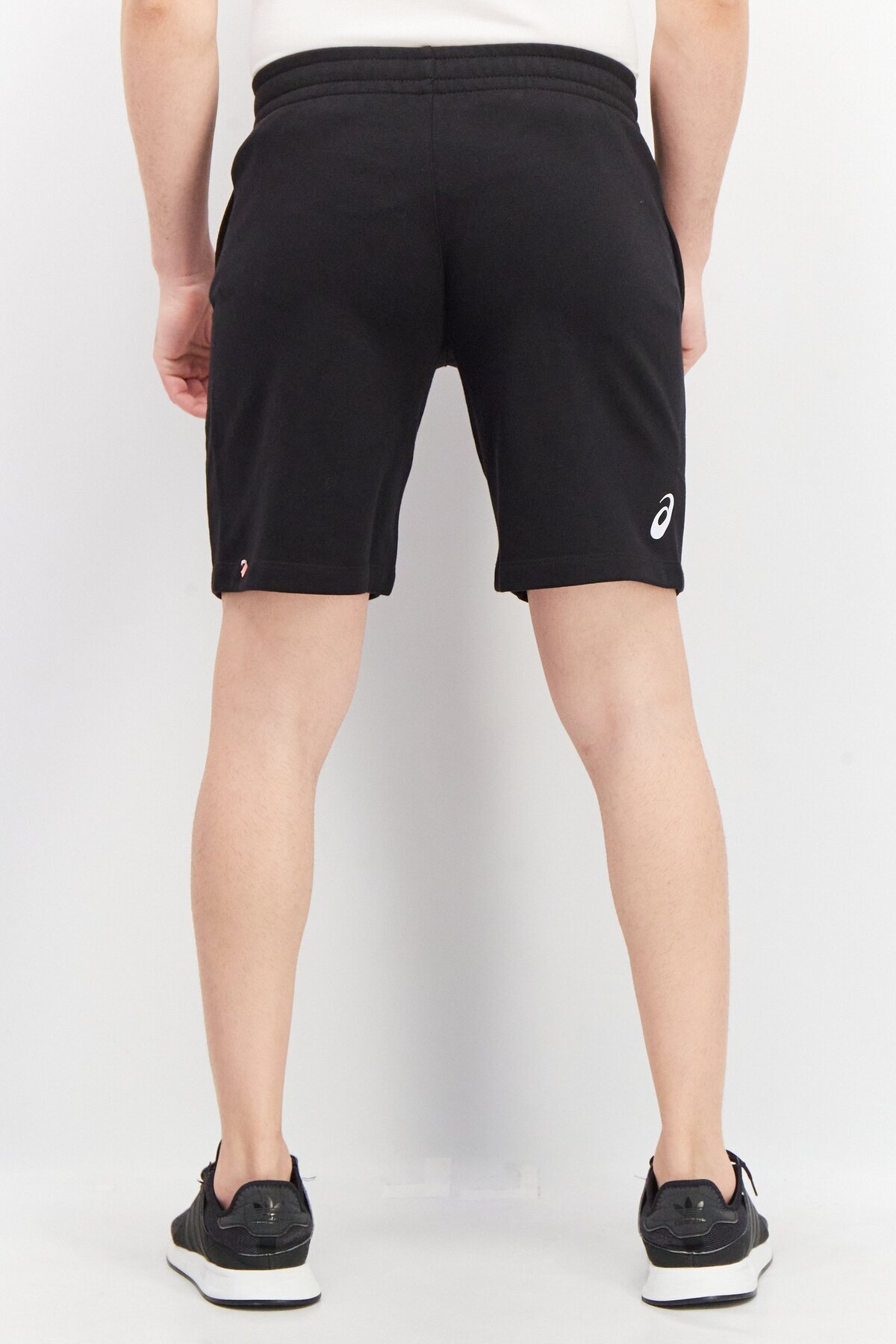 Asics-Men Regular Fit Brand Logo Training Sweat Short, Black 4