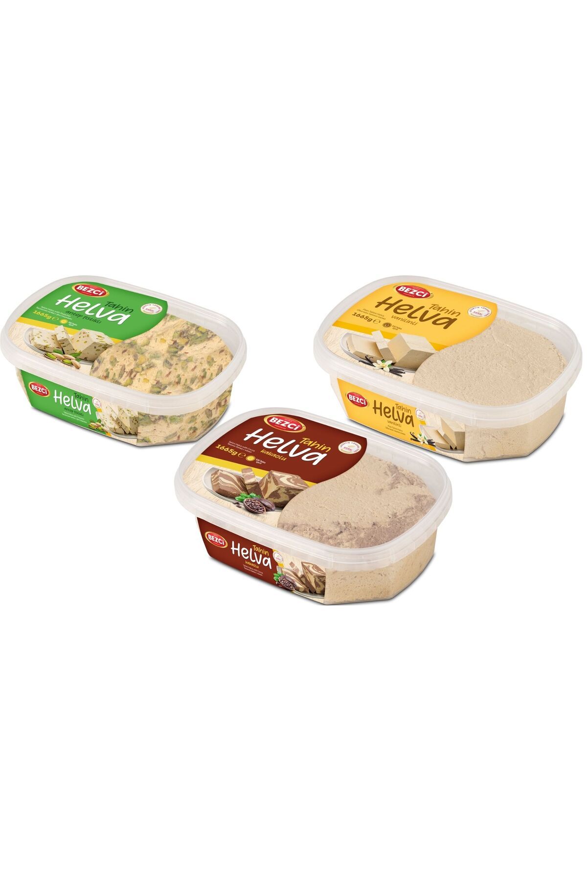 Bezci Kardeşler BEZCİTAHİN 1665G Antep Fıstıklı ve Kakaolu ve Vanilyalı Helva