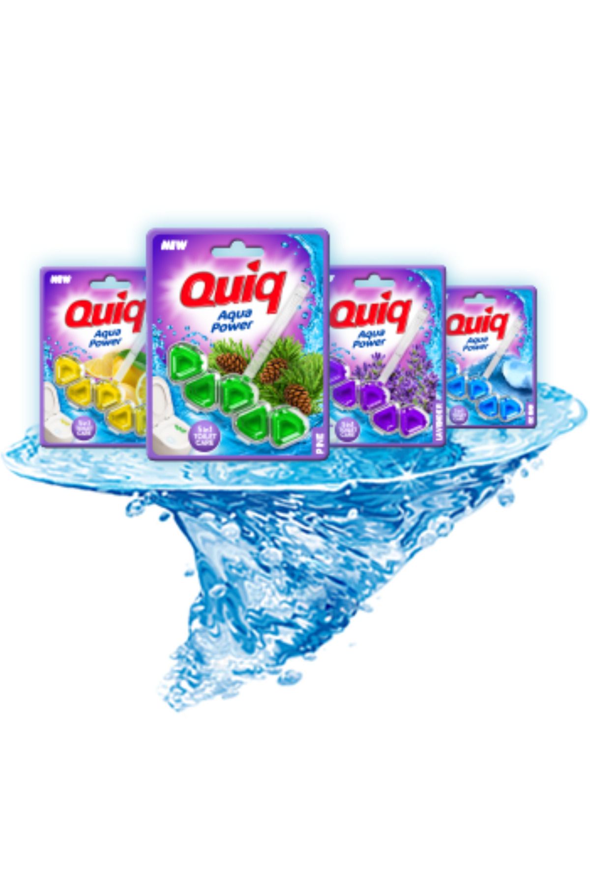 quiq Wc Klozet Koku Giderici Katı Tuvalet Bloğu 4 Paket (UZUN SÜRE KALICI)