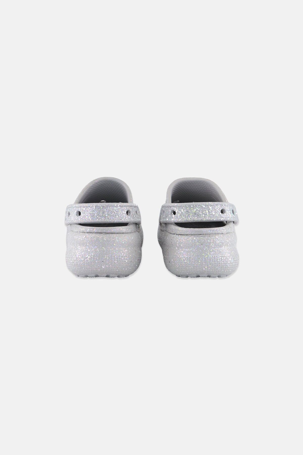Crocs-Kids Girl Glittered Clogs, Light Grey 2