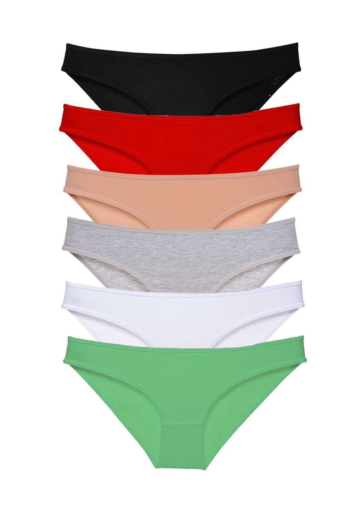 Shop58 6 adet Süper Eko Set Likralı Kadın Slip Külot Renk 2