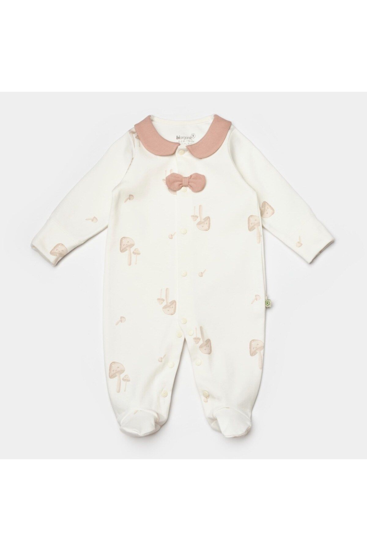 Genel Markalar Bibaby Biorganic Sweet Lady Bebek Tulum 60794 Light Beige
