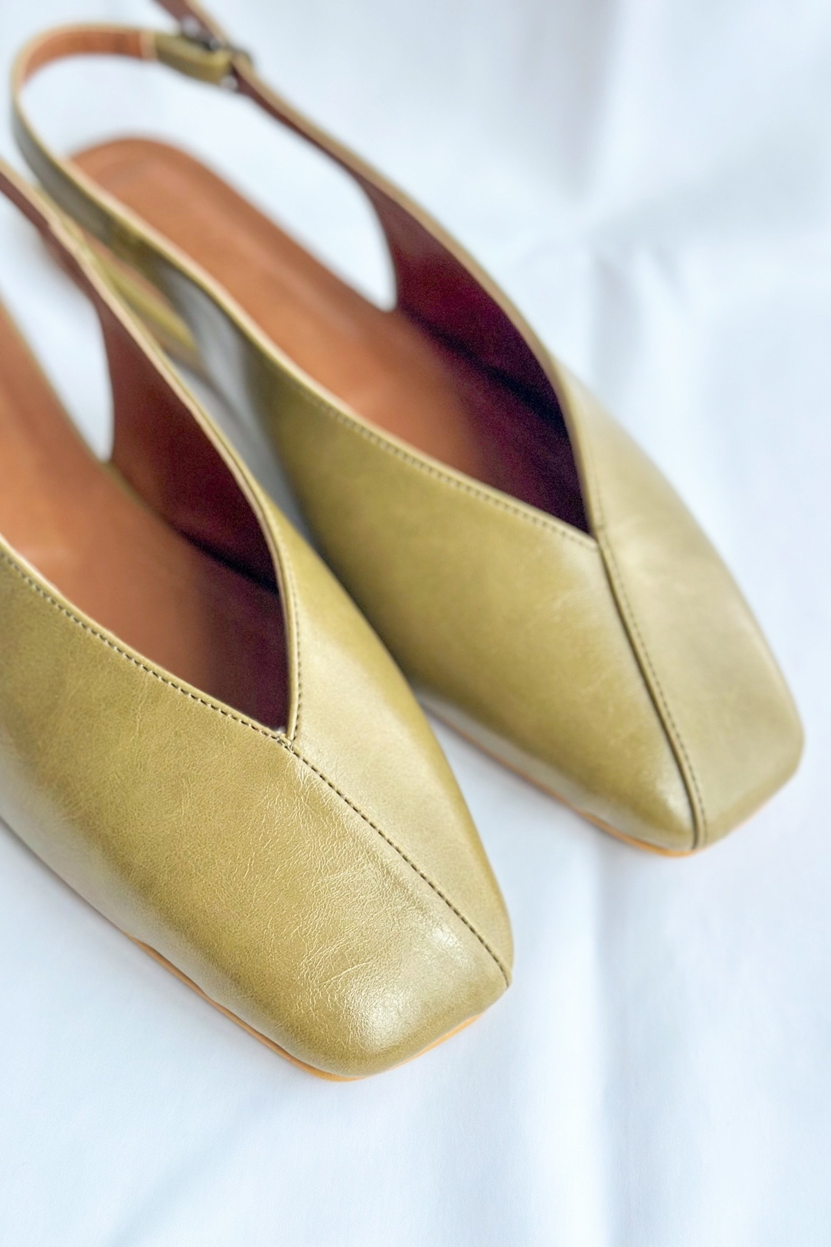 Nil Shoes  Miya Yağ Yeşili Cilt Babet - Görsel 2