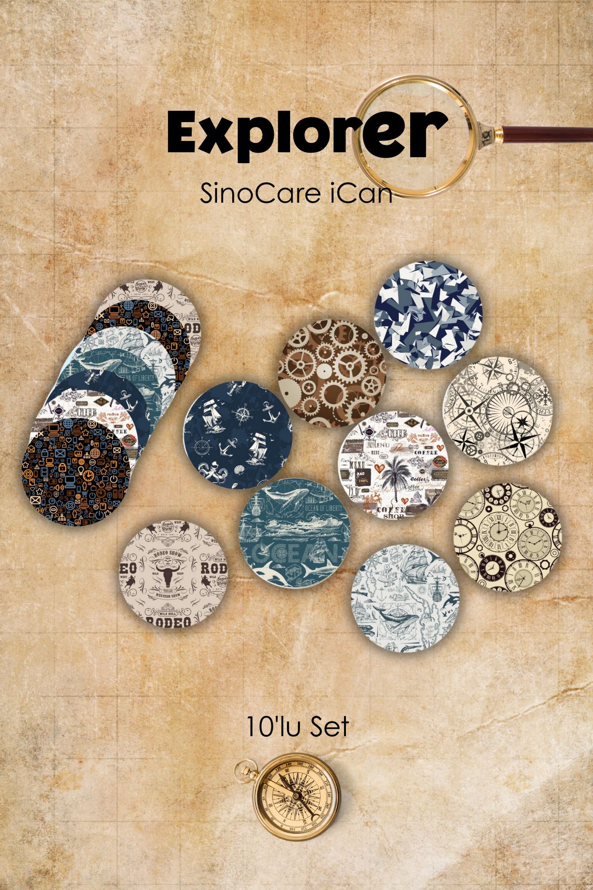StickIT Sinocare iCan Sensör Koruyucu Bant Explorer Serisi 10'lu Paket