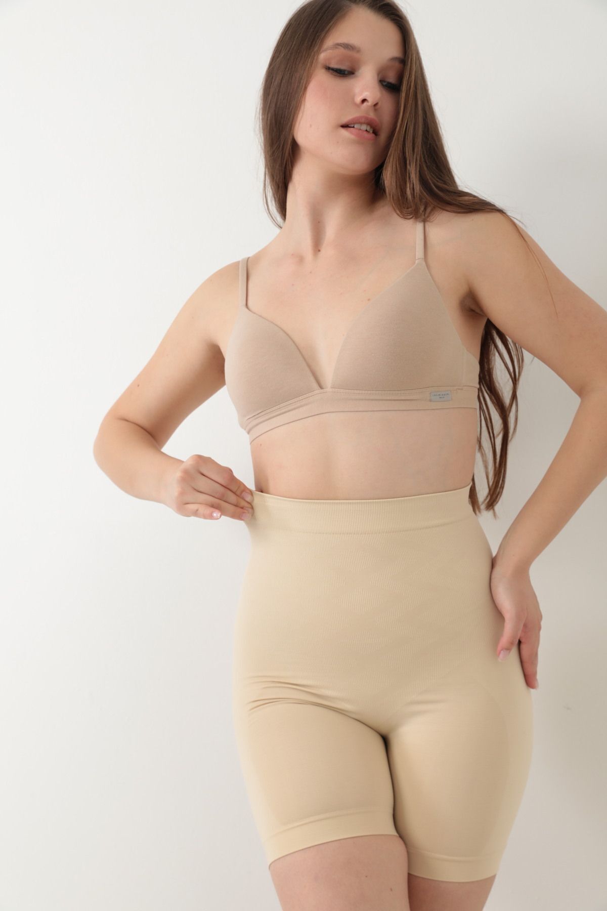 baruccafashion Yüksek Bel Seamless Paçalı Korse Şekillendirici Göbek ve Bel İnceltici Korse fotoğrafı 5 (önizleme)