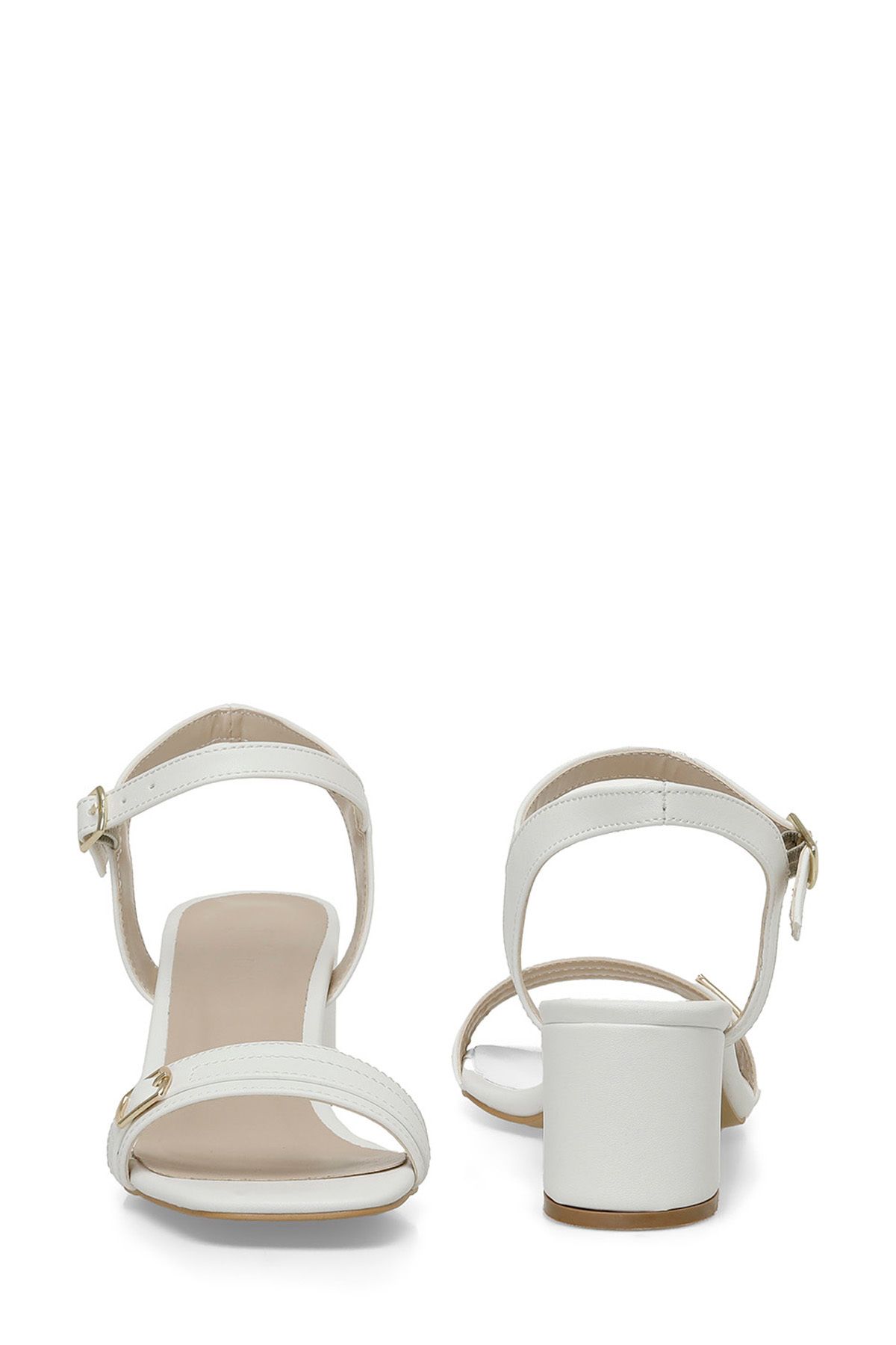 Butigo-CHERRY 4FX Weiße Damen-Sandalen mit Absatz 5