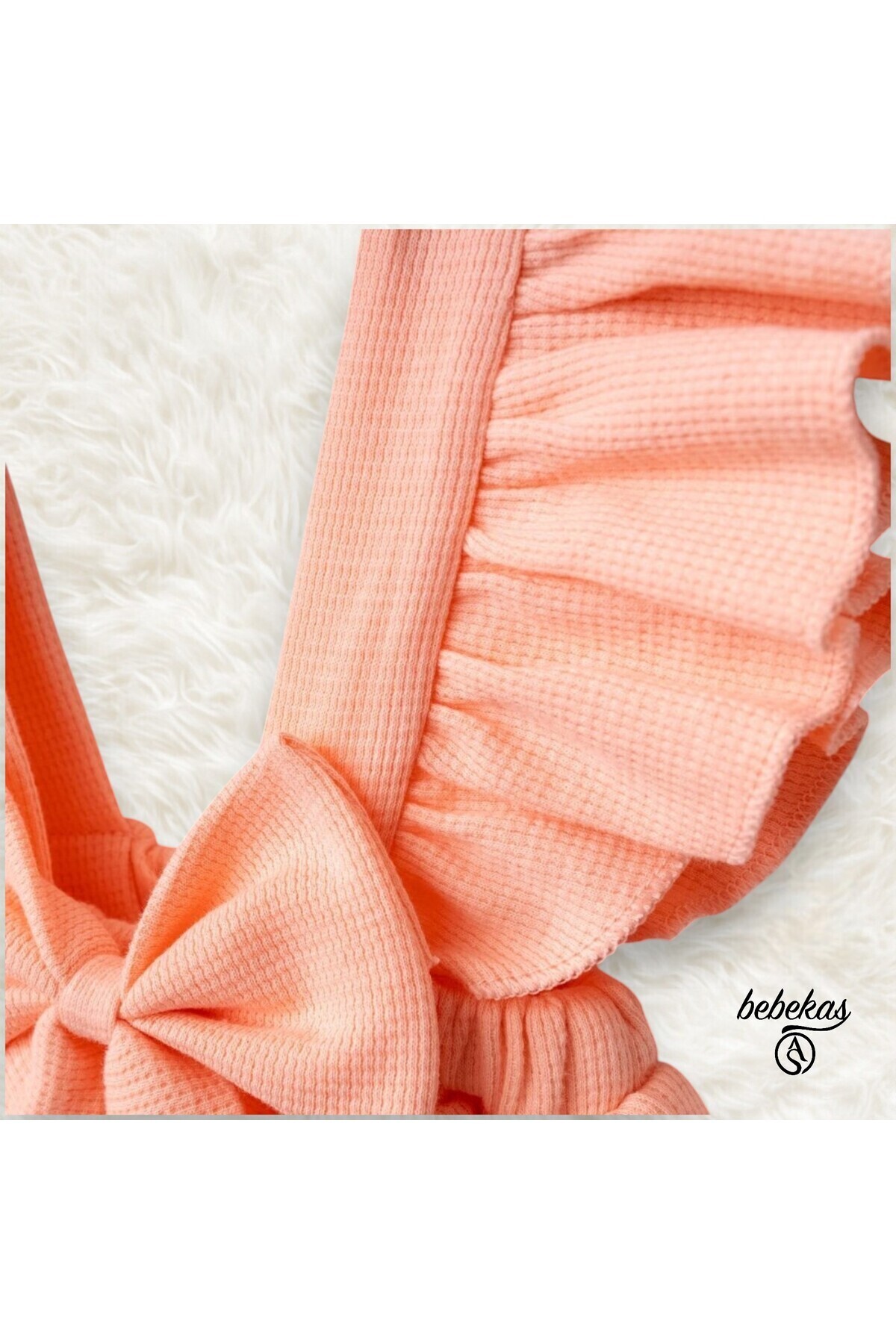 urzalobaby Kız Bebek %100 Pamuk Fiyonklu Body Elbise fotoğrafı 3 (önizleme)