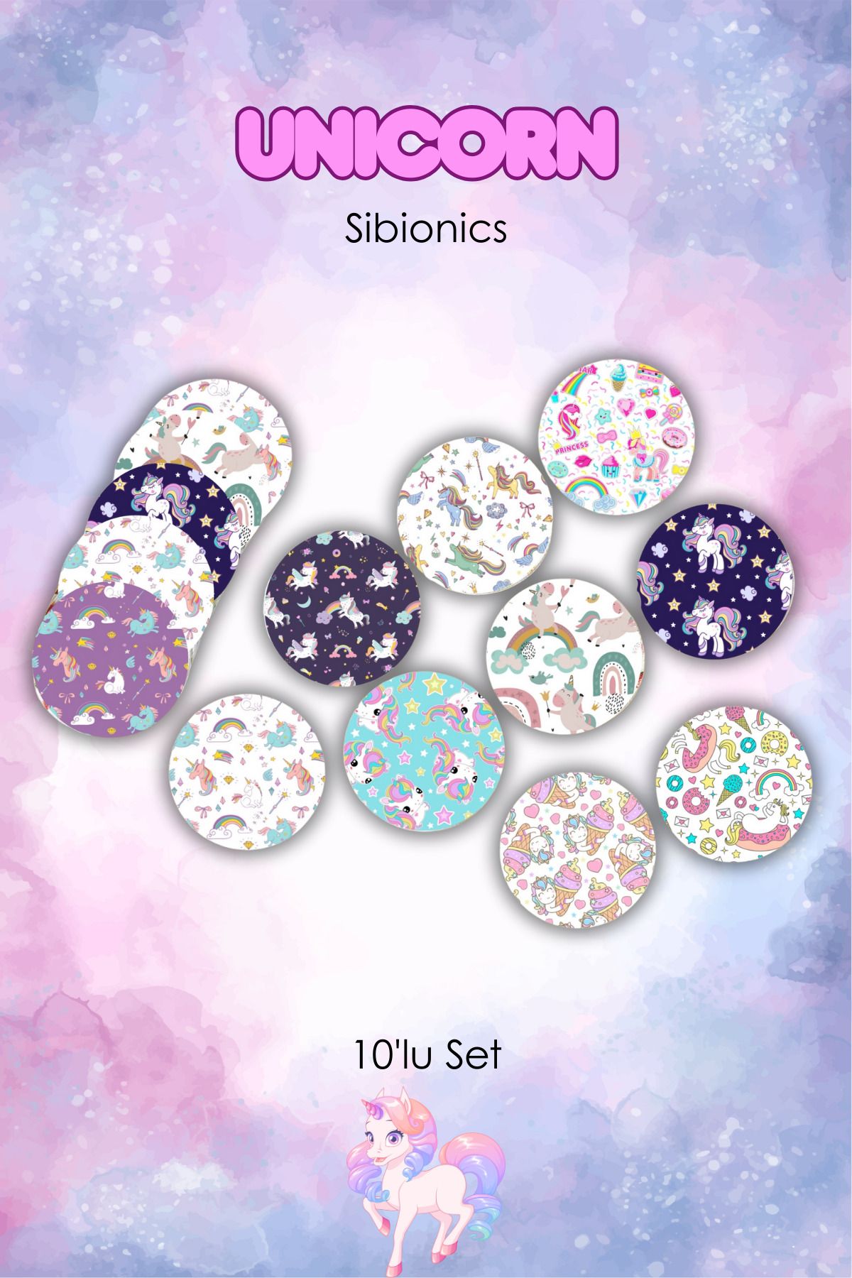 StickIT Sibionics Sensör Koruyucu Bant Unicorn Serisi 10'lu Paket