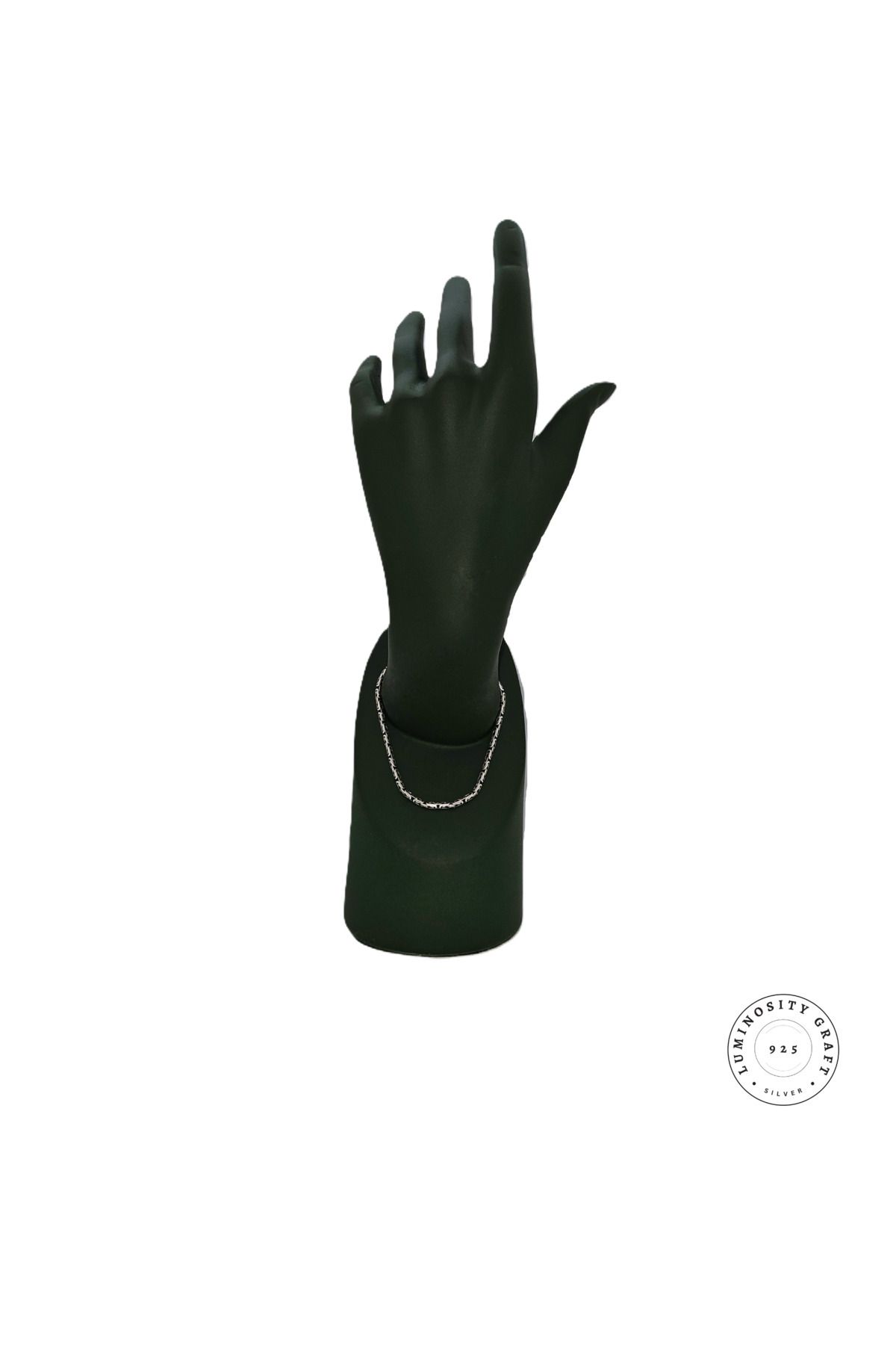 Luminosity Graft 2.5mm Kral 925 Ayar Gümüş Erkek Unisex Zincir Bileklik