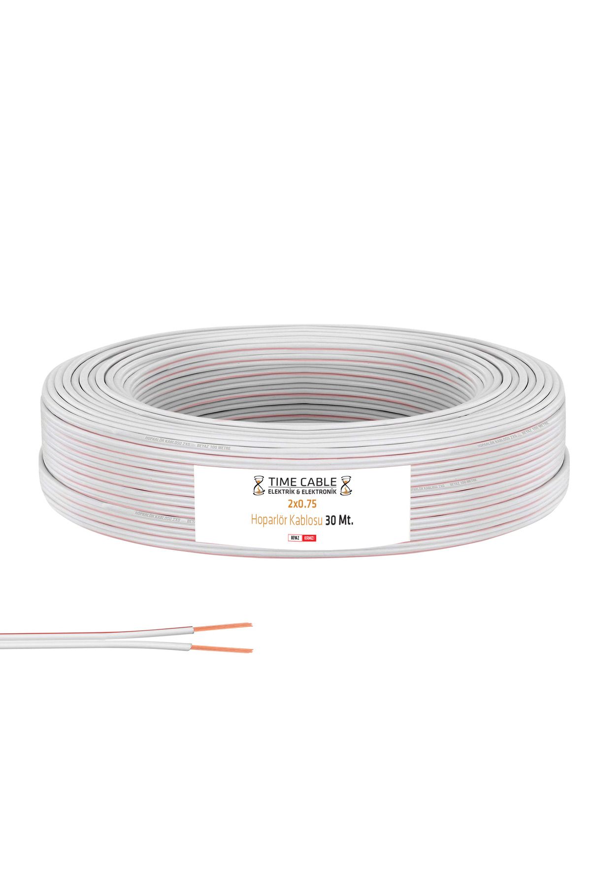 2X0.75 CCA HOPERLÖR KABLOSU 30 MT