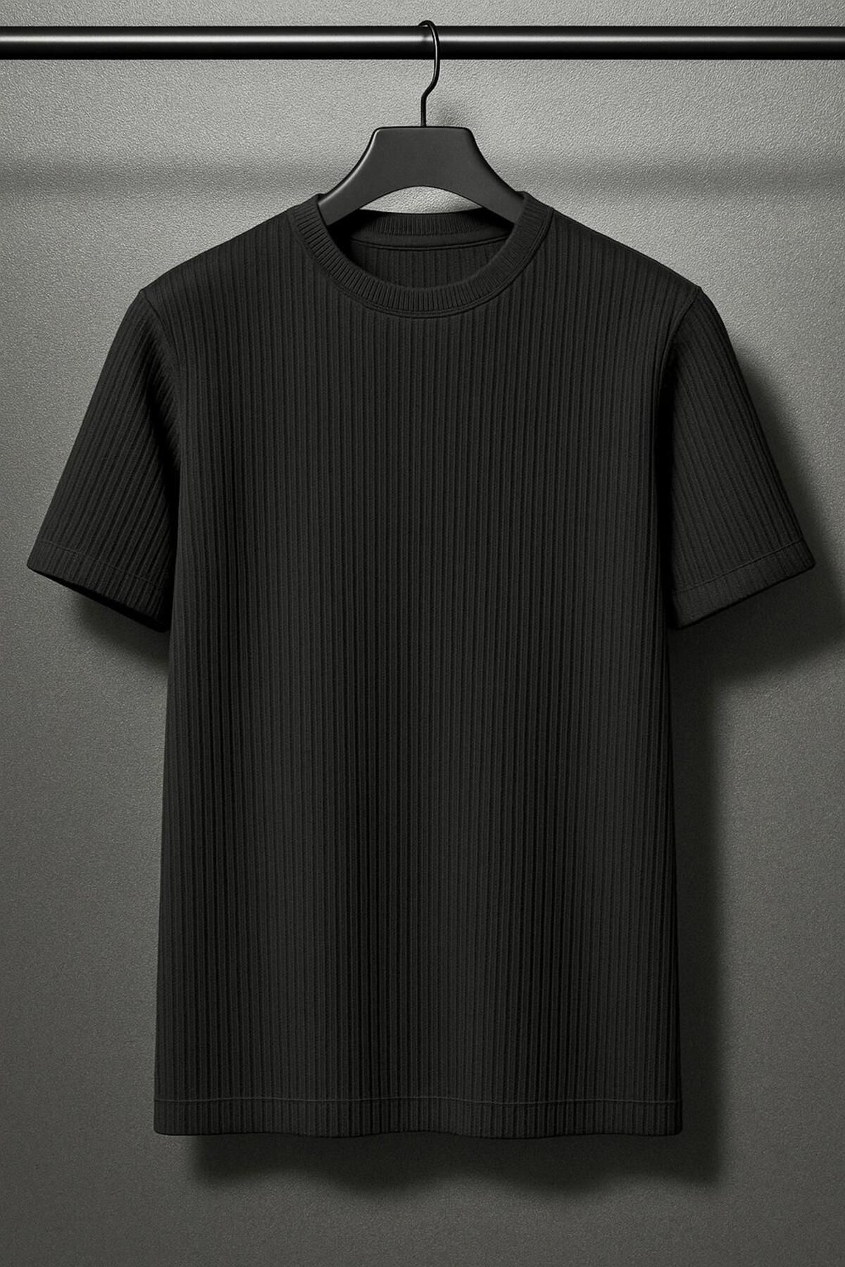 LUPERCUS erkek, slim fit tshirt, yazlık erkek giyim, siyah kısa kollu f