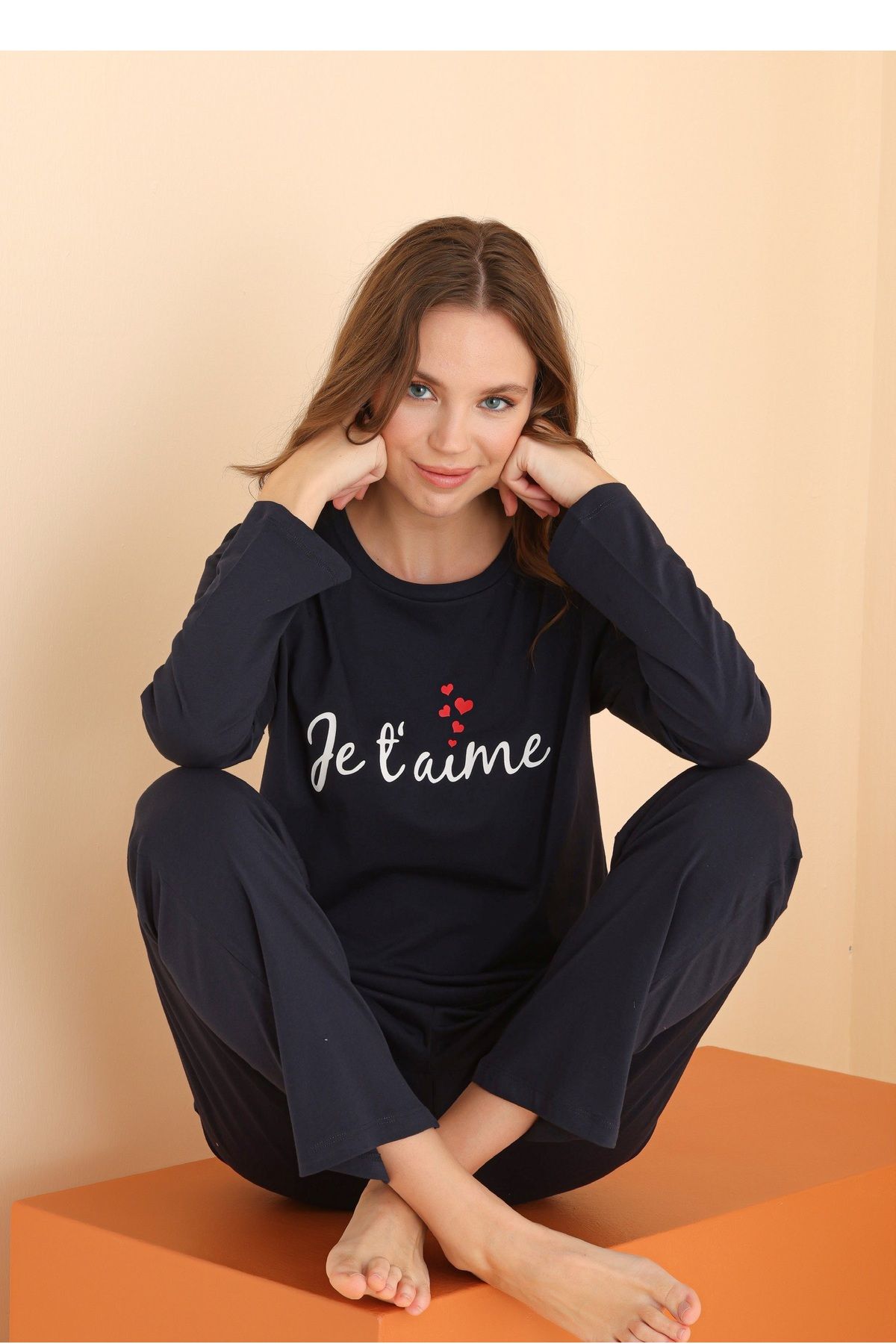 Shop58 NBB 68080 Pijama Takım - Lacivert - Pamuk Kumaş