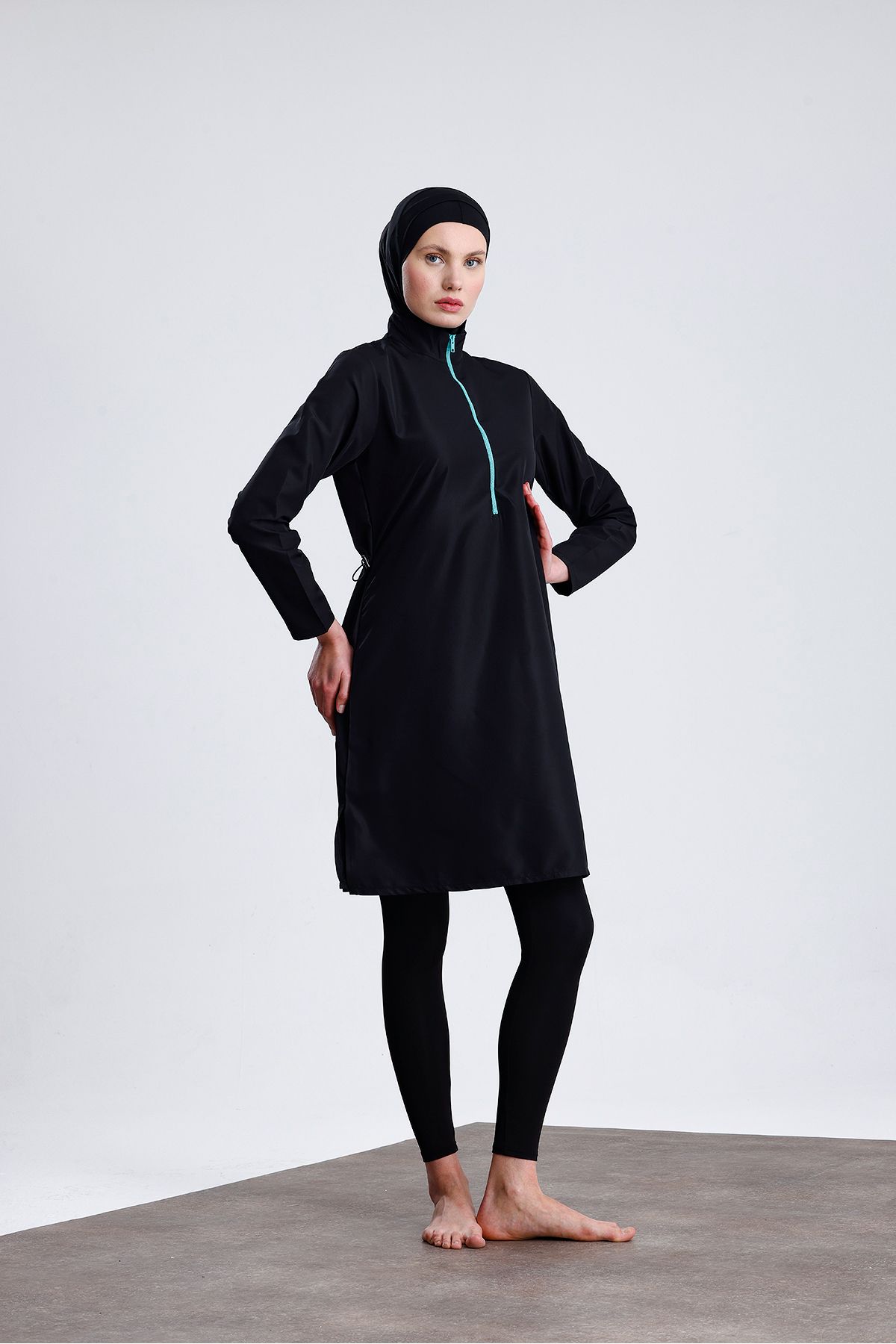 medipek-Zippered Girdle Water Trade Girdle Fabric Fabric Pattern Basic Water Repellent with Lycra Pants 4