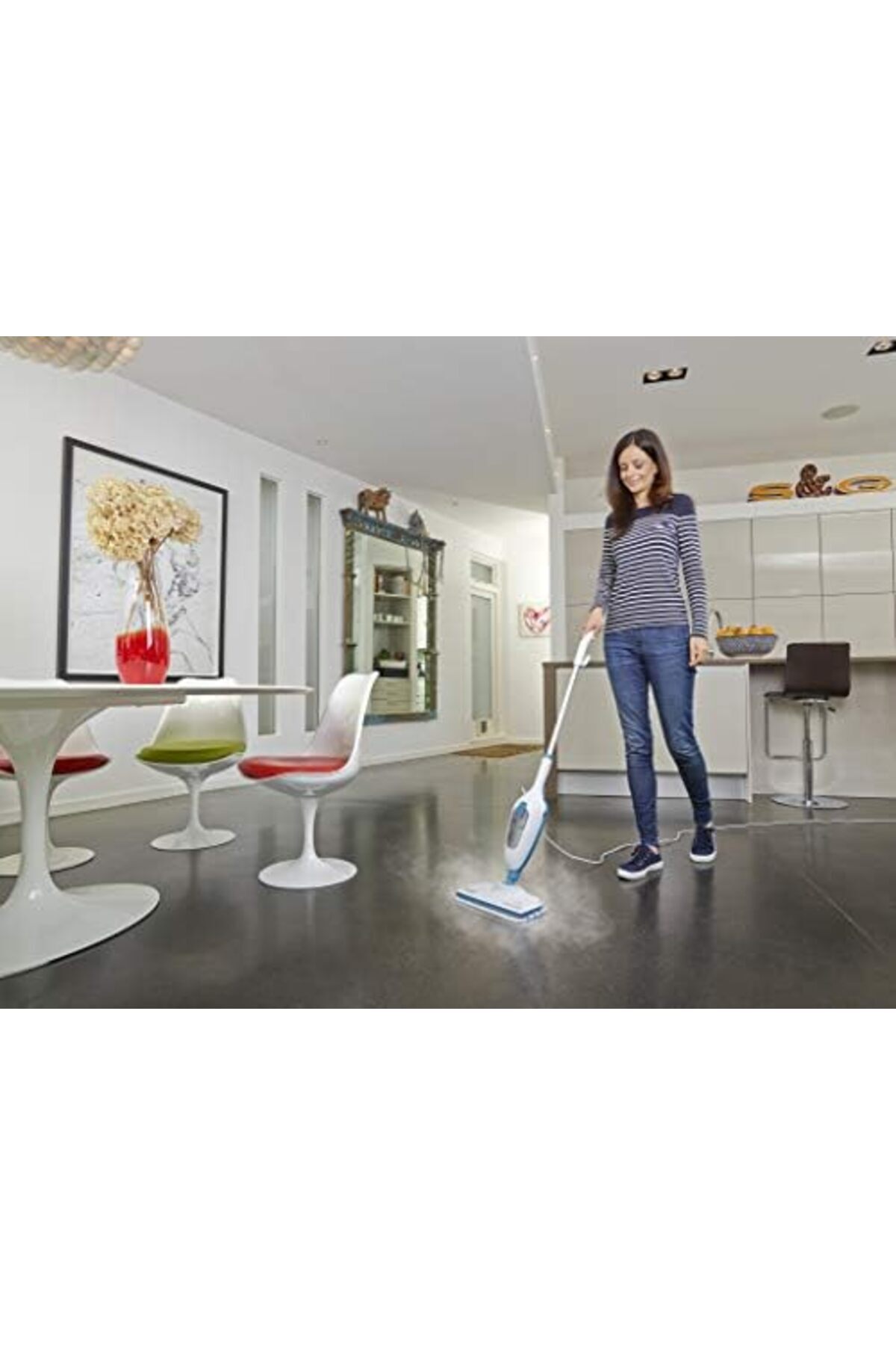 Black&Decker-Black Decker Steam Mop, 1300w, Superheated Steam, 180 Swivel Head, Microfiber Pad, 4m Cable, Safe 4