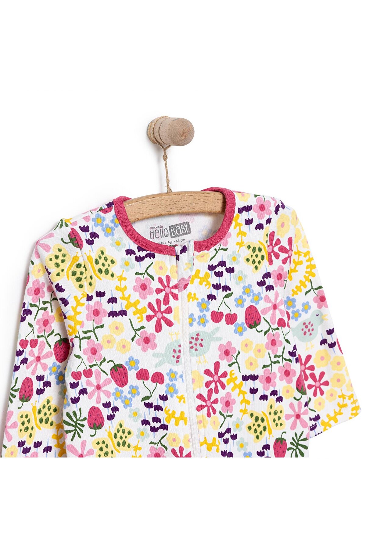 ebebek Hello Baby HelloBaby Yenidoğan Kız Patikli Tulum Kız Bebek fotoğrafı 3 (önizleme)