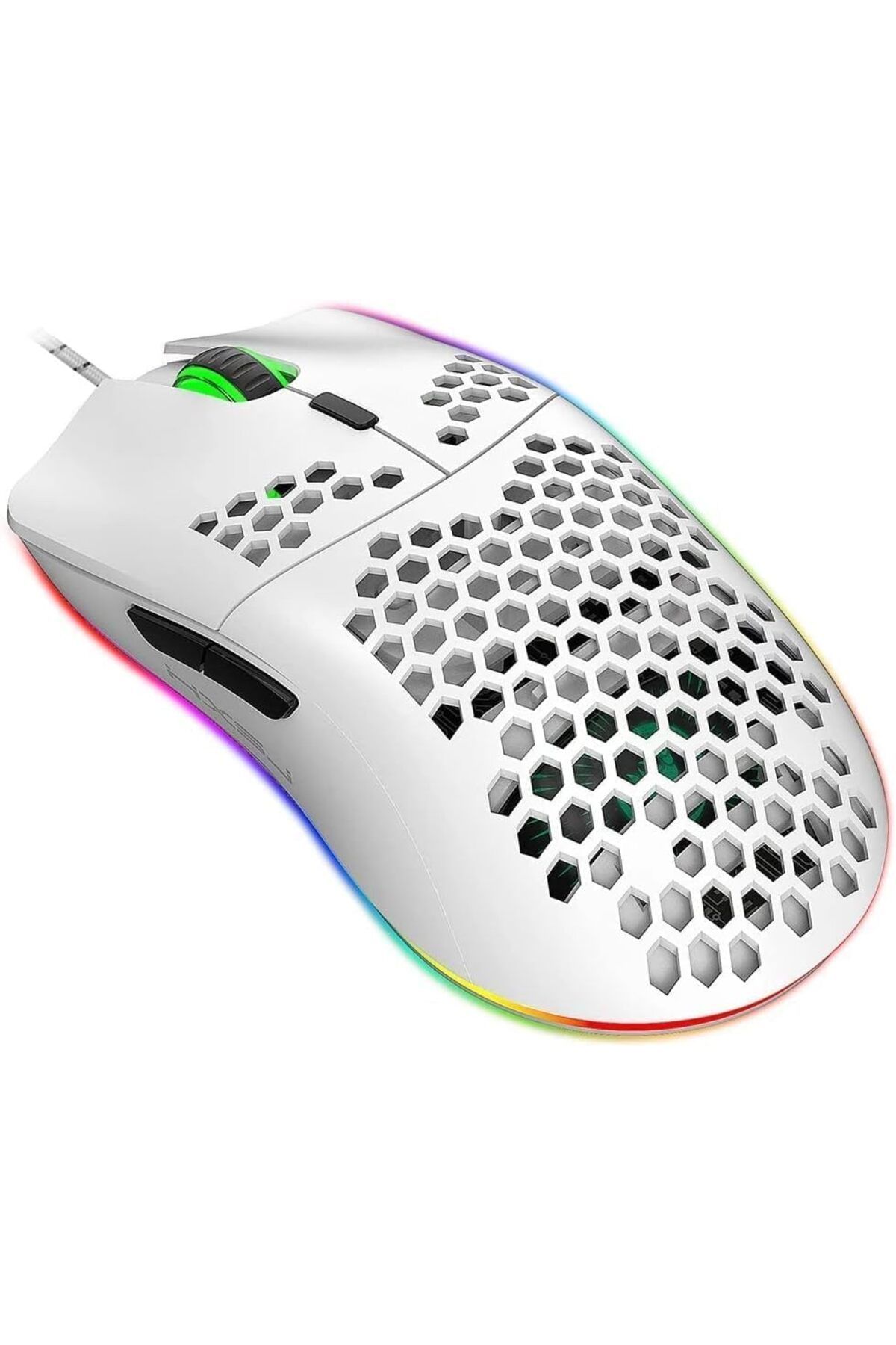 AOMIGE-Ultralight Honeycomb Gaming Mouse, High-Precision 12800DPI Optical Sensor, 6 Programmable Buttons, 1