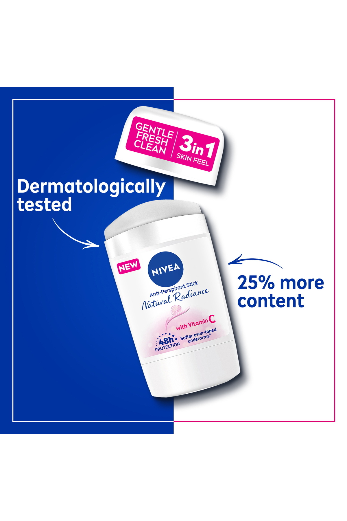 NIVEA-Antiperspirant Stick Women Natural Radiance 50ml – Long-Lasting Fresh Freshness 6