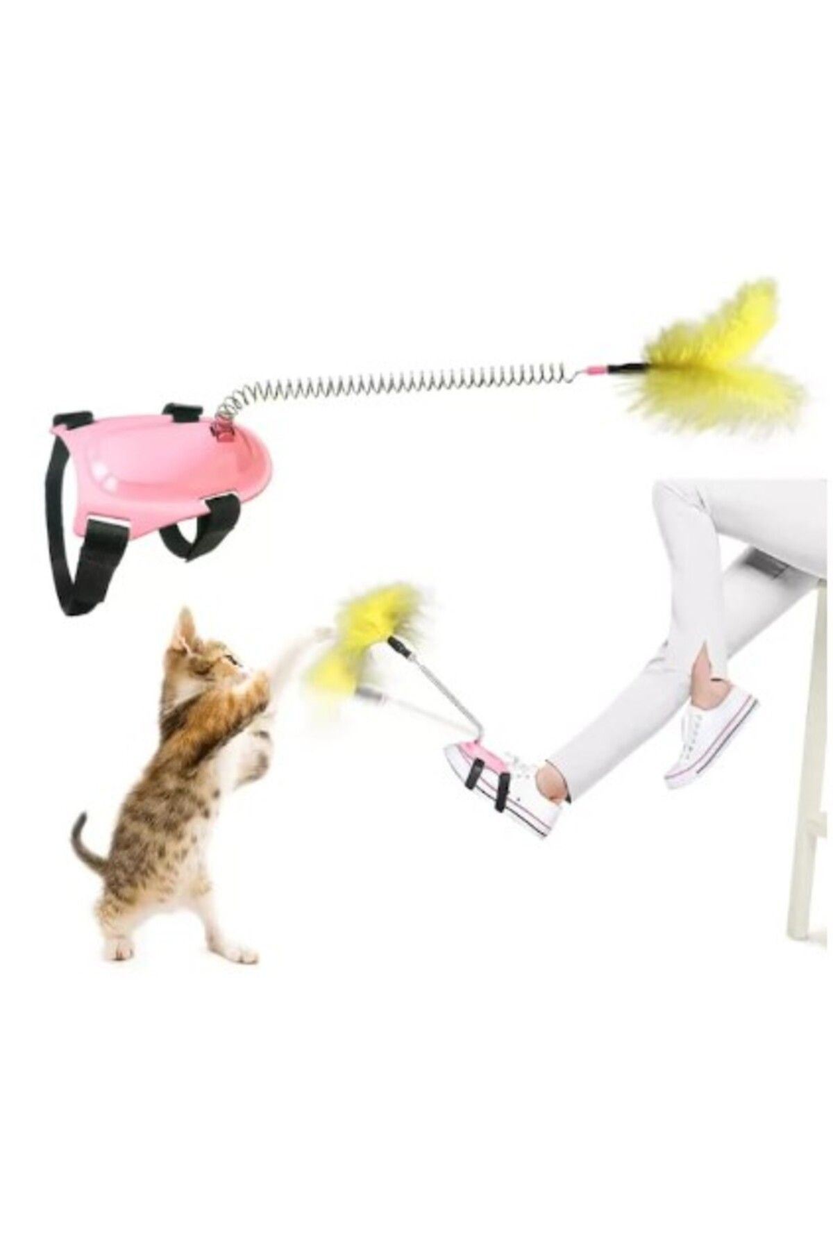 Allproduct Ayağa Takılan Kedi Oyun Oltası