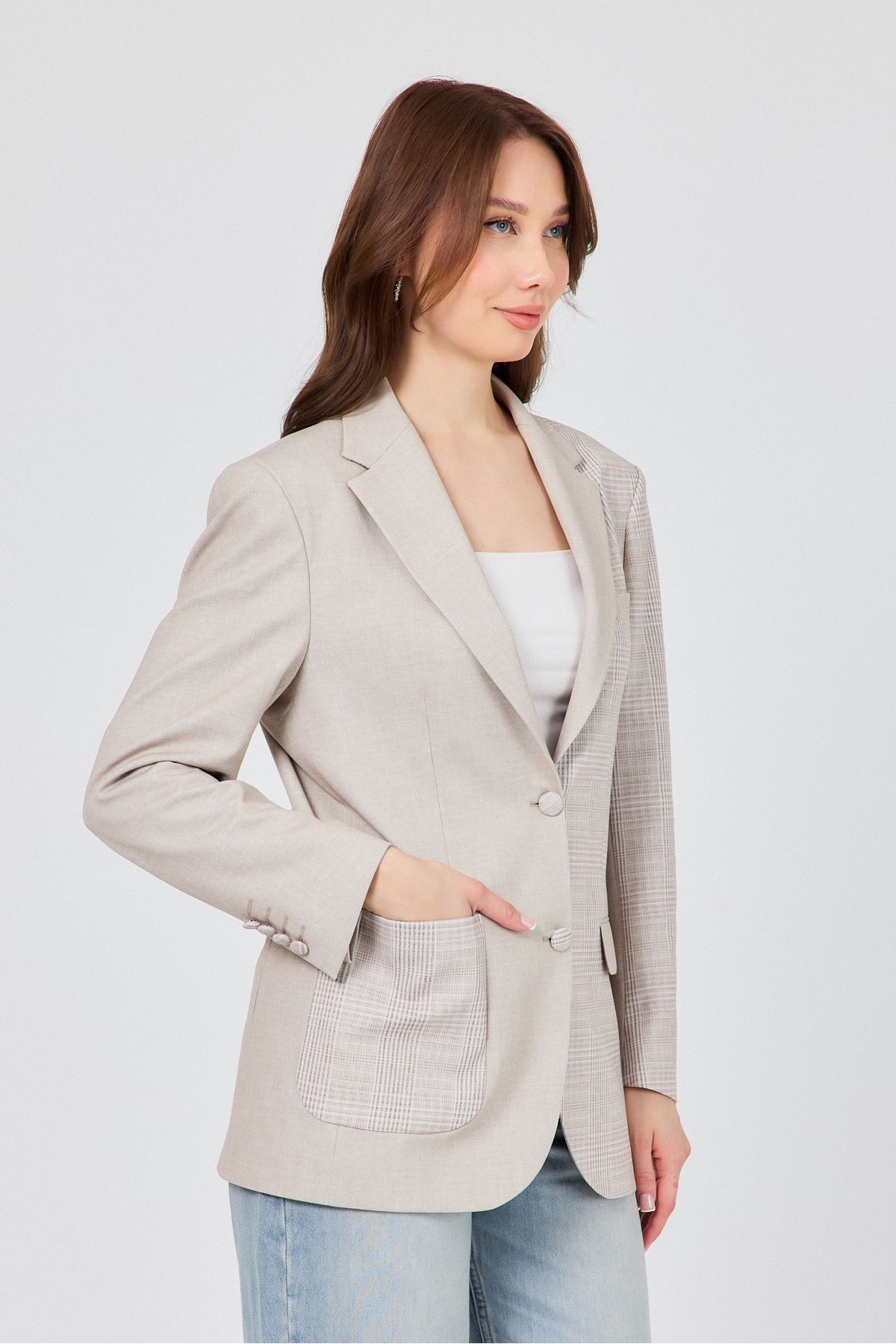 Ted Davıd-Double Button Closure Pocket Detailed Blazer Jacket 3